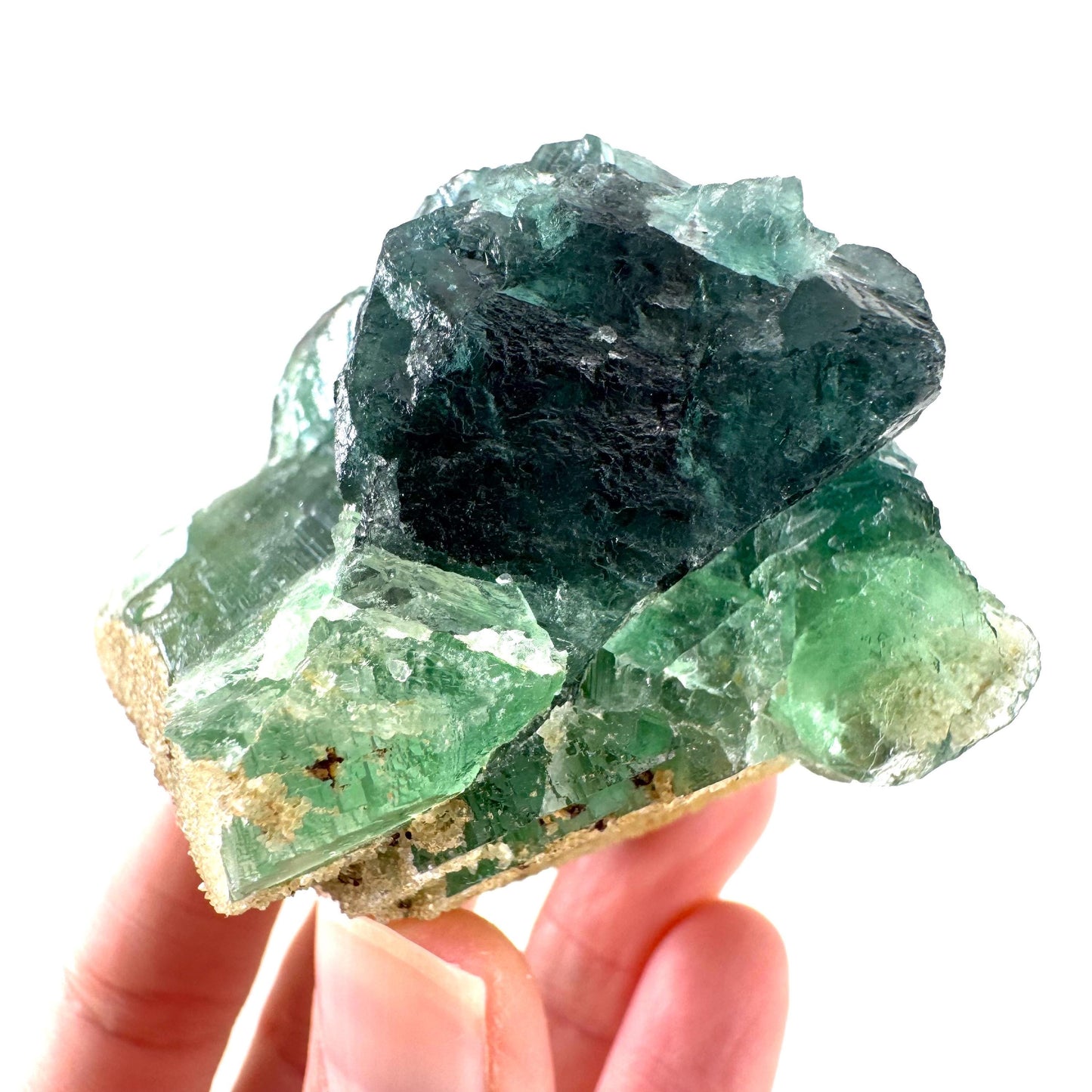 Okorusu Fluorite | blue-green crystal cluster, mineral specimen from Namibia
