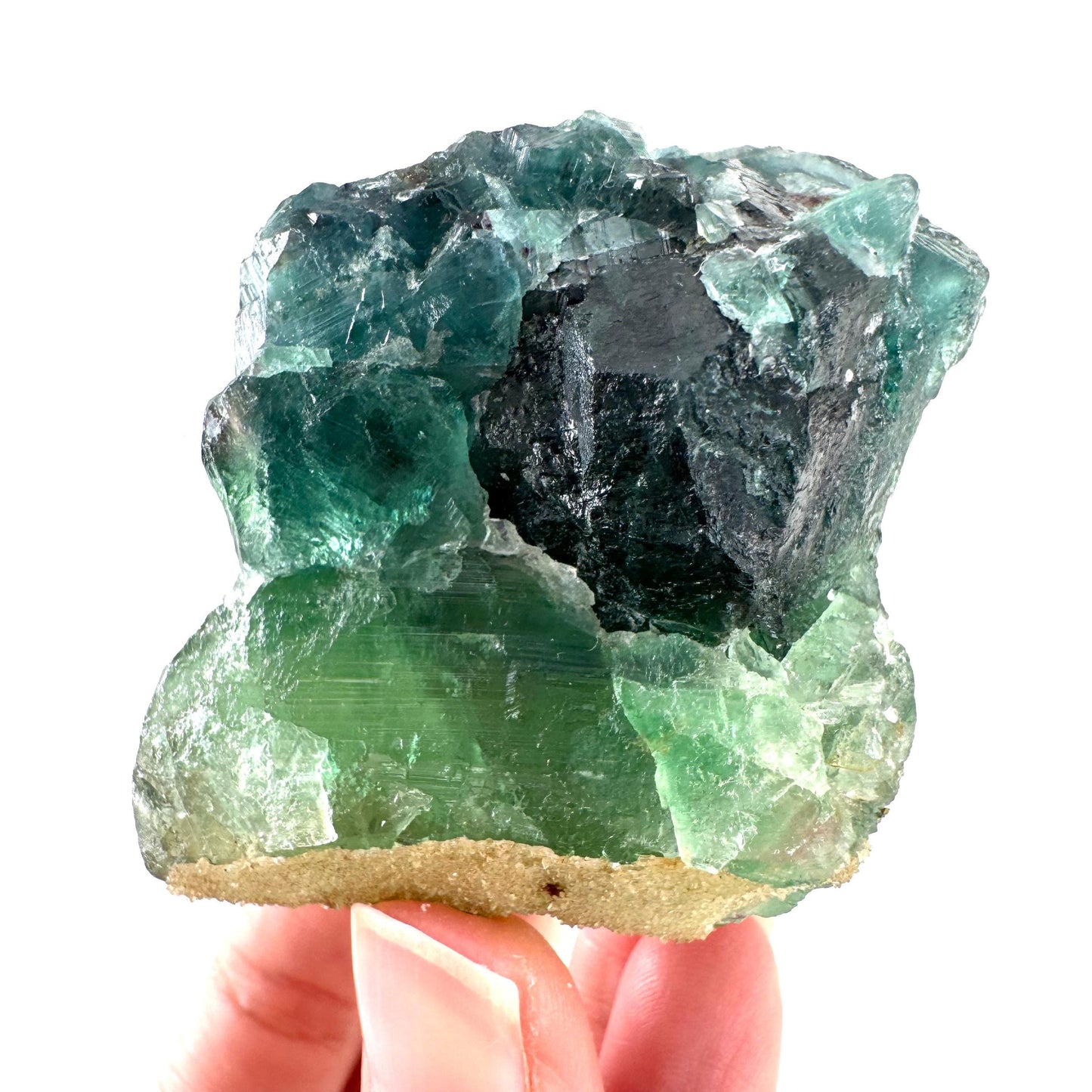 Okorusu Fluorite | blue-green crystal cluster, mineral specimen from Namibia