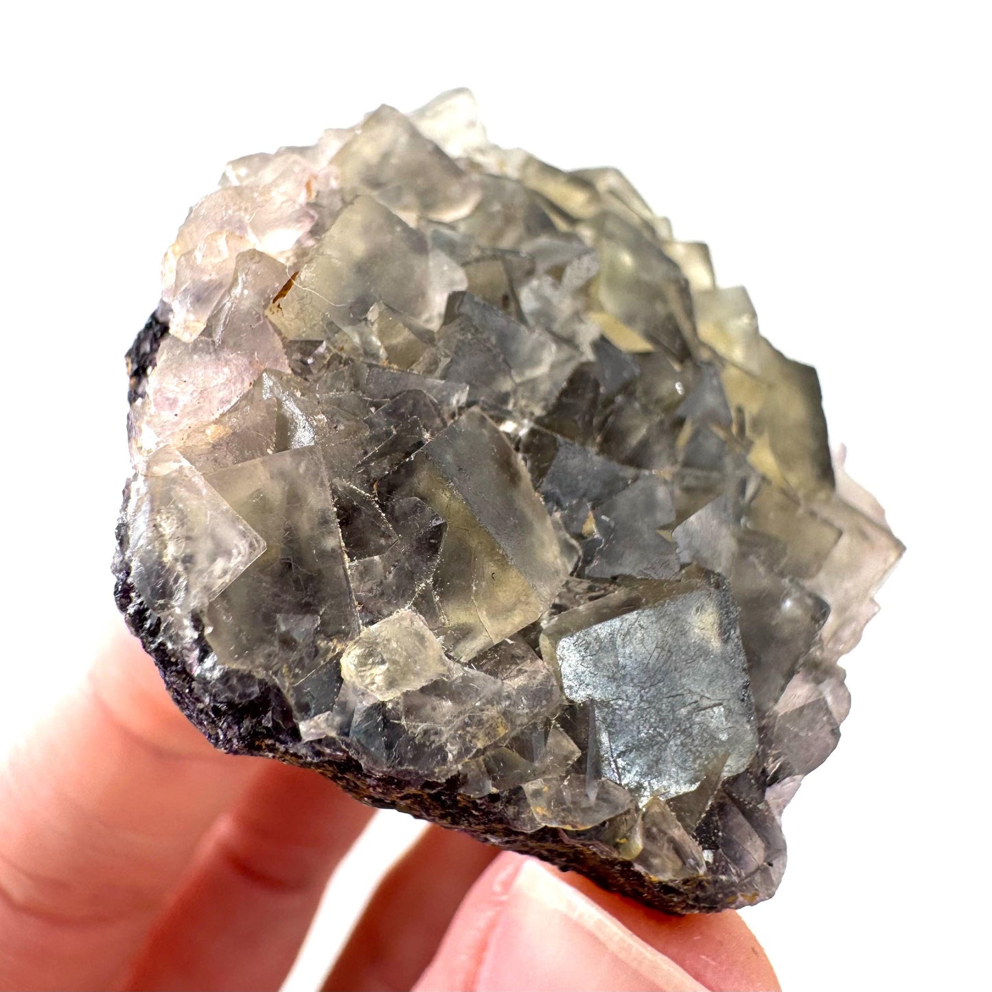 Okorusu Fluorite | pale yellow crystal cluster, mineral specimen from Namibia