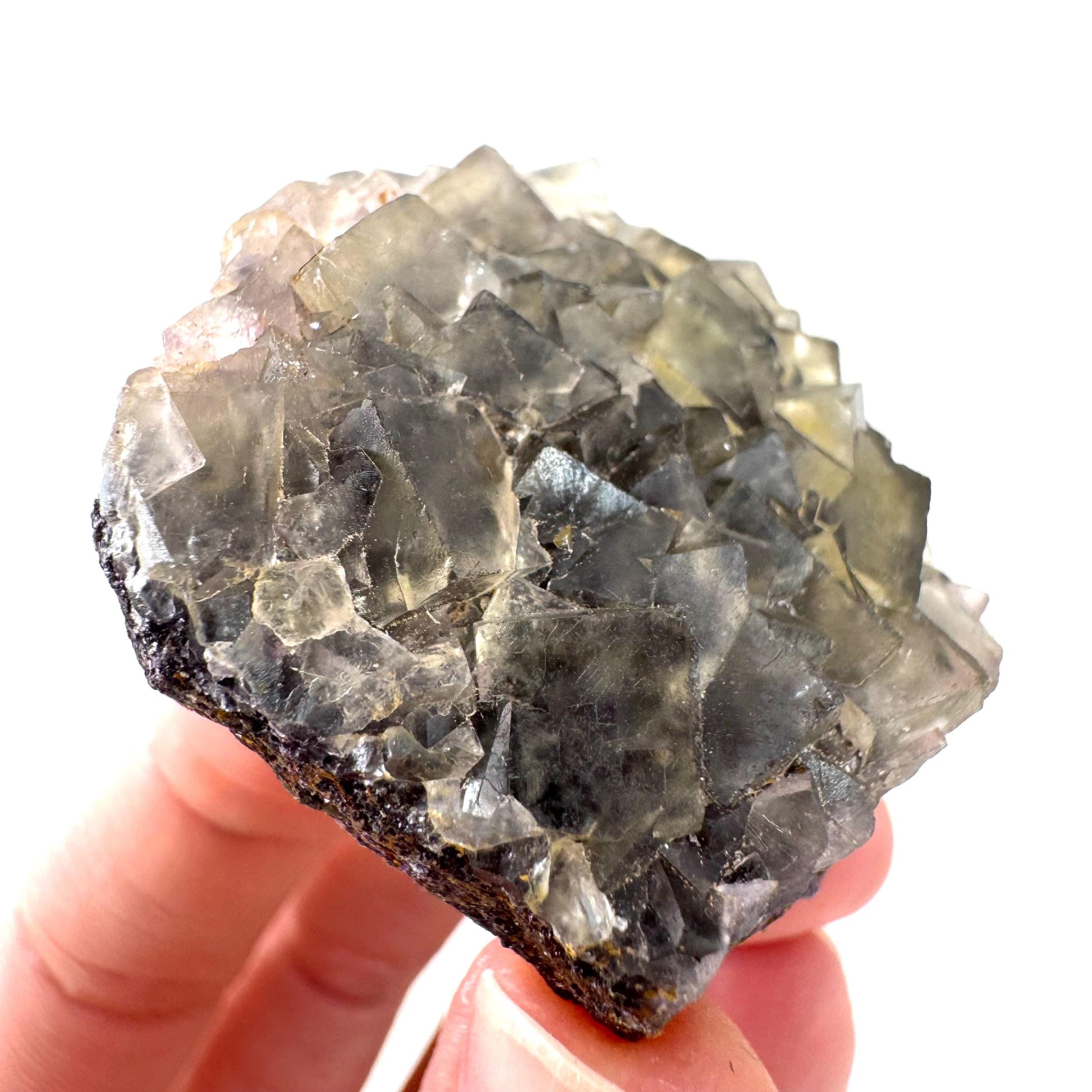 Okorusu Fluorite | pale yellow crystal cluster, mineral specimen from Namibia