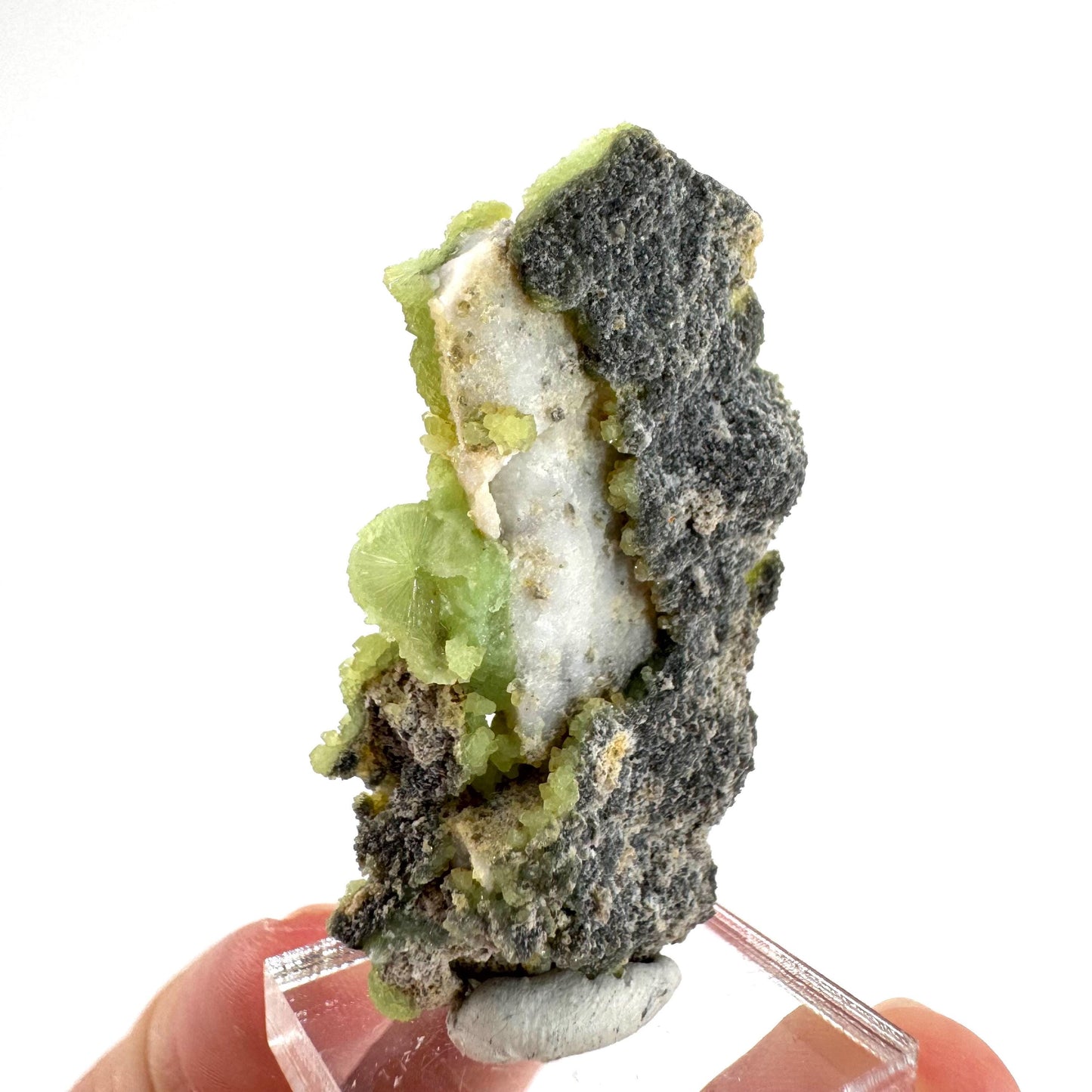 Wavellite (Arkansas, USA) | green crystal cluster, mineral specimen