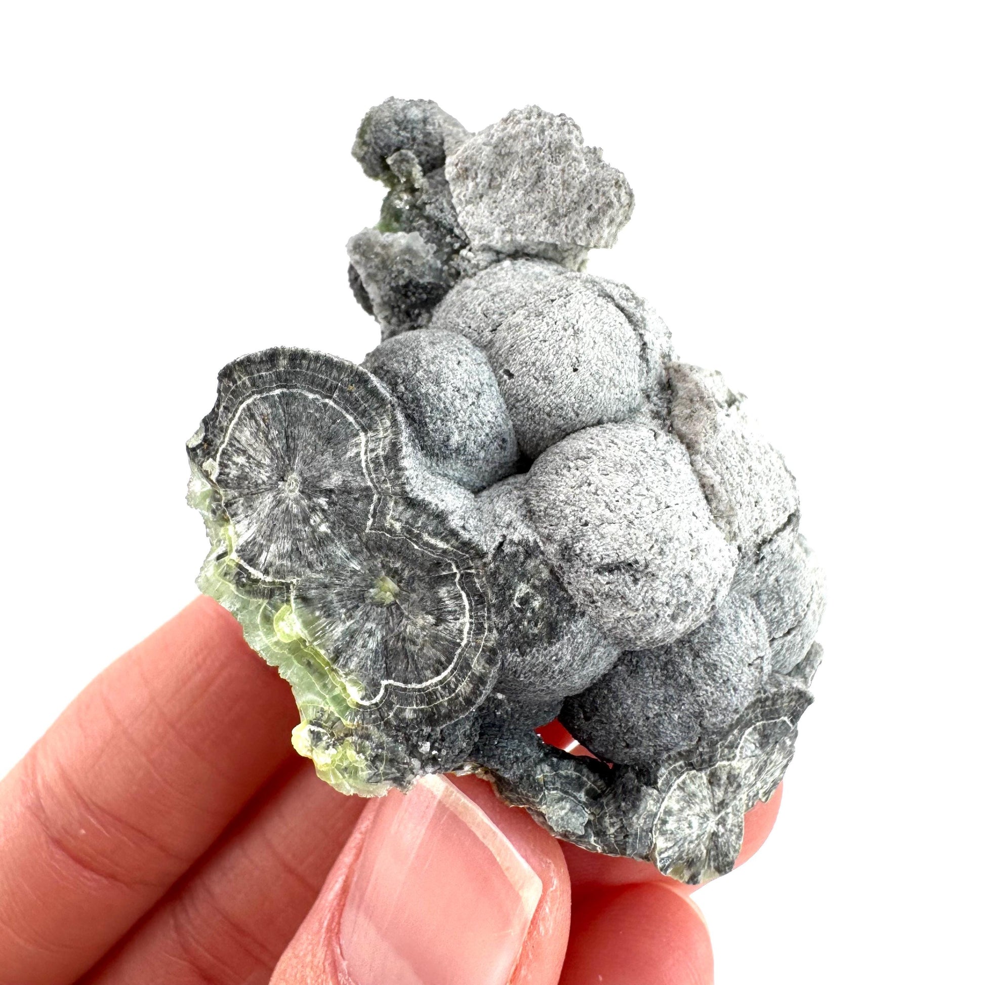 Wavellite (Arkansas, USA) | green crystal cluster, mineral specimen