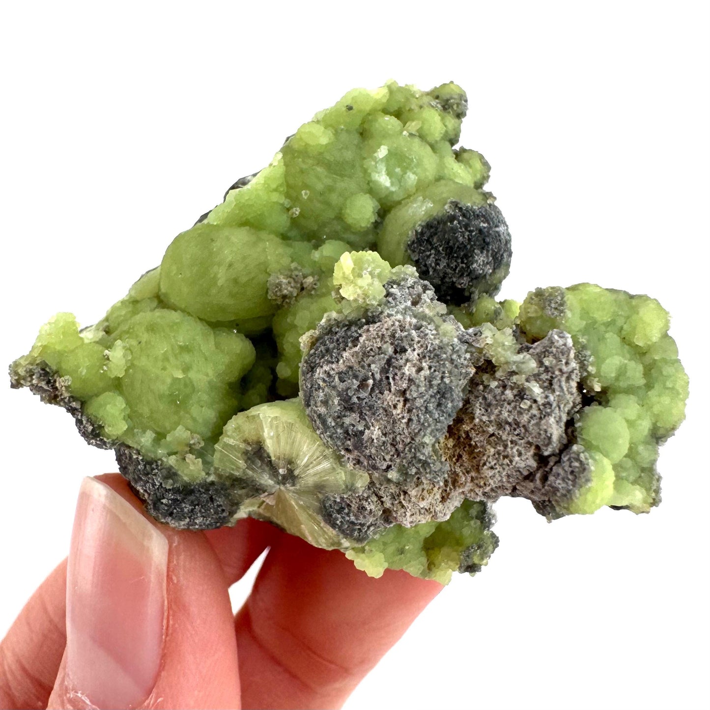 Wavellite (Arkansas, USA) | green crystal cluster, mineral specimen