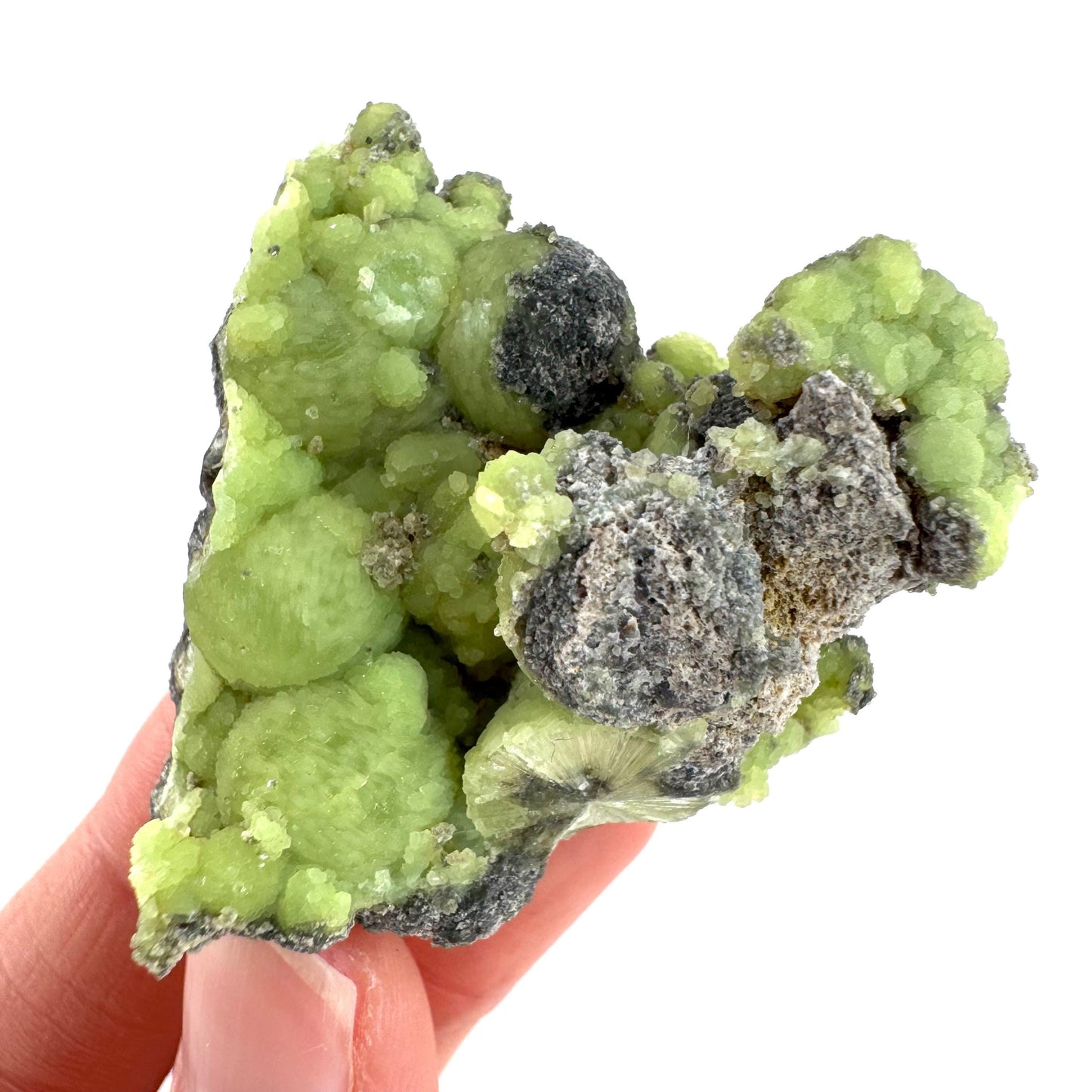 Wavellite (Arkansas, USA) | green crystal cluster, mineral specimen
