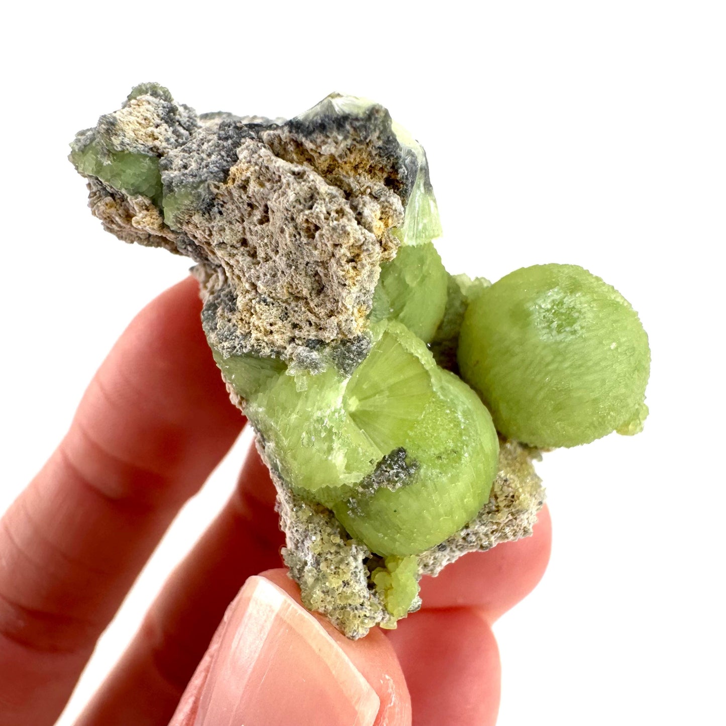 Wavellite (Arkansas, USA) | green crystal cluster, mineral specimen