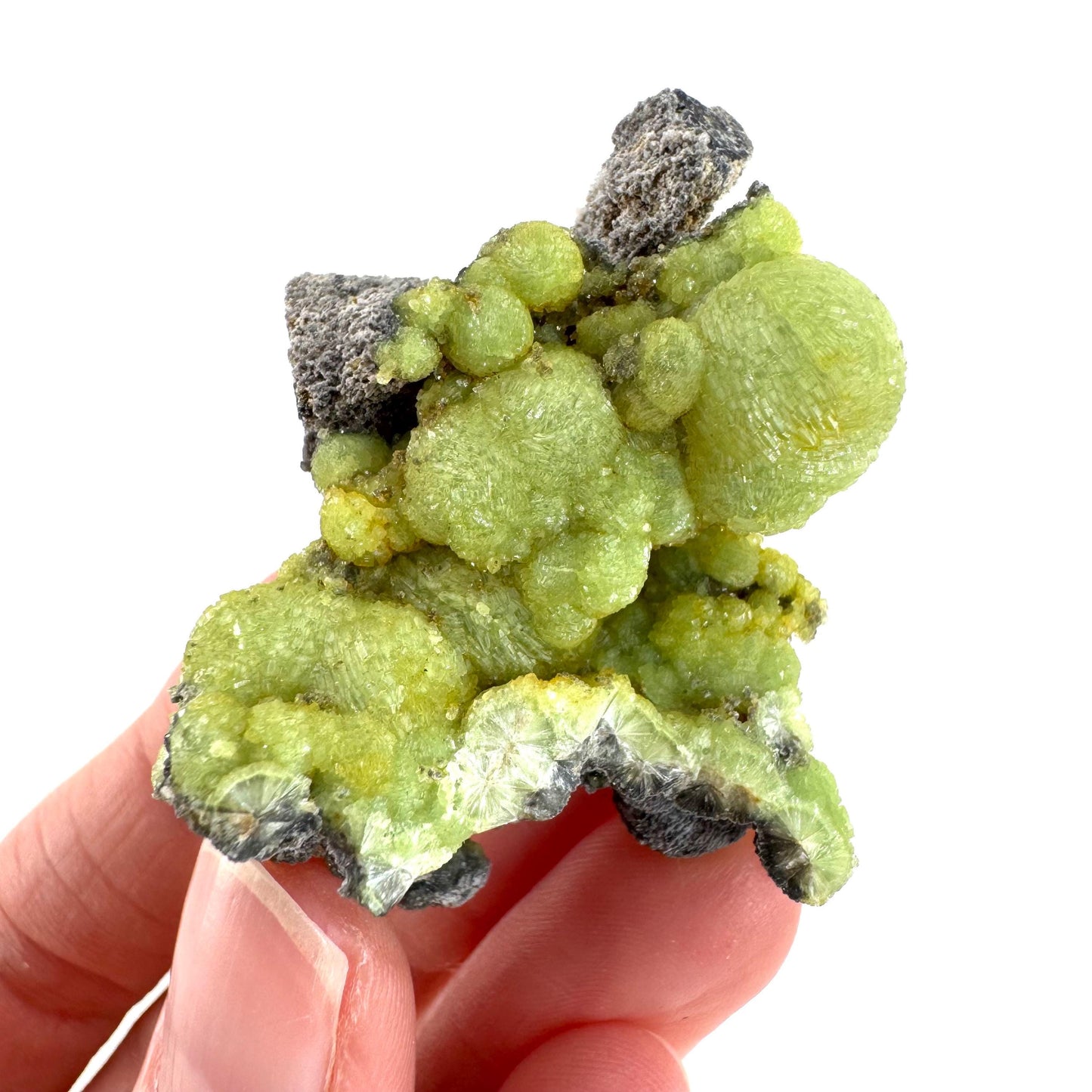 Wavellite (Arkansas, USA) | green crystal cluster, mineral specimen