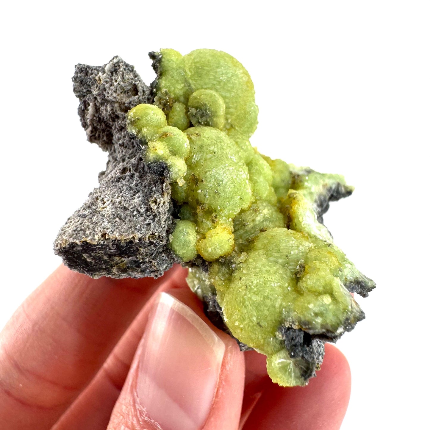 Wavellite (Arkansas, USA) | green crystal cluster, mineral specimen