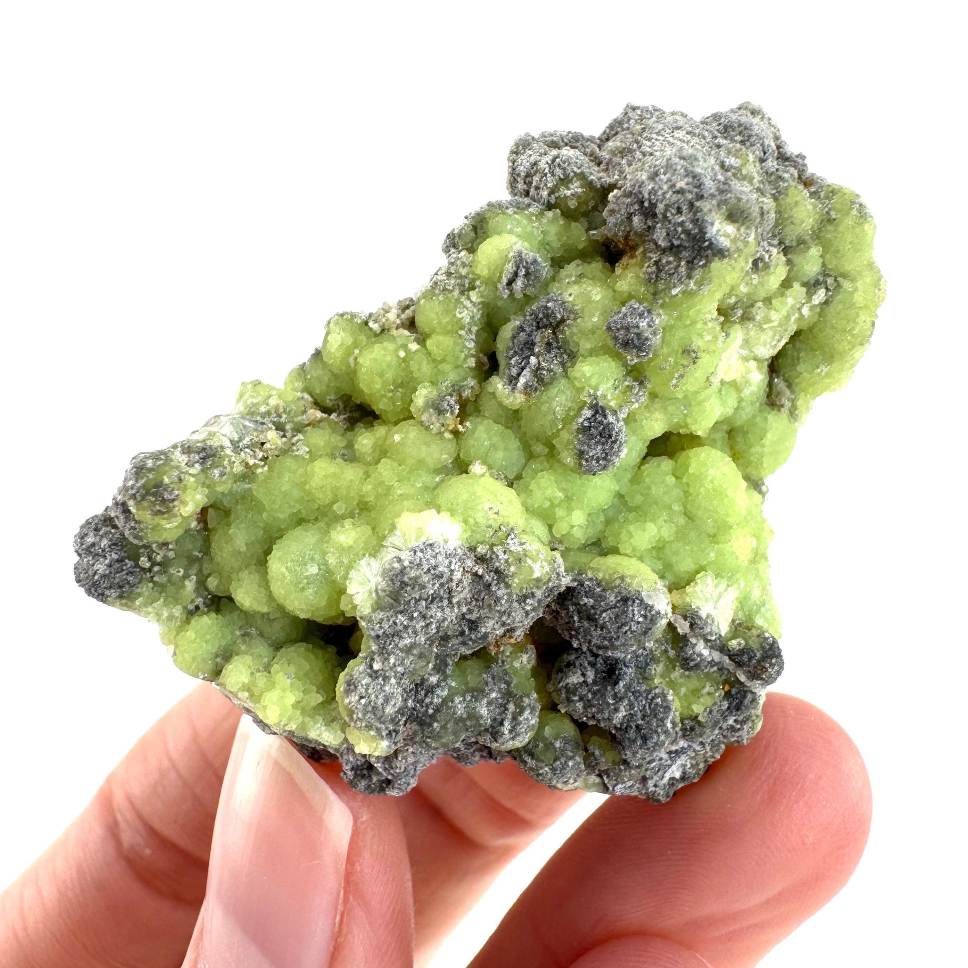 Wavellite (Arkansas, USA) | green crystal cluster, mineral specimen