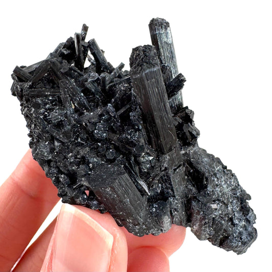 Black Tourmaline | Raw Schorl Crystal Cluster, Mineral Specimen from Namibia
