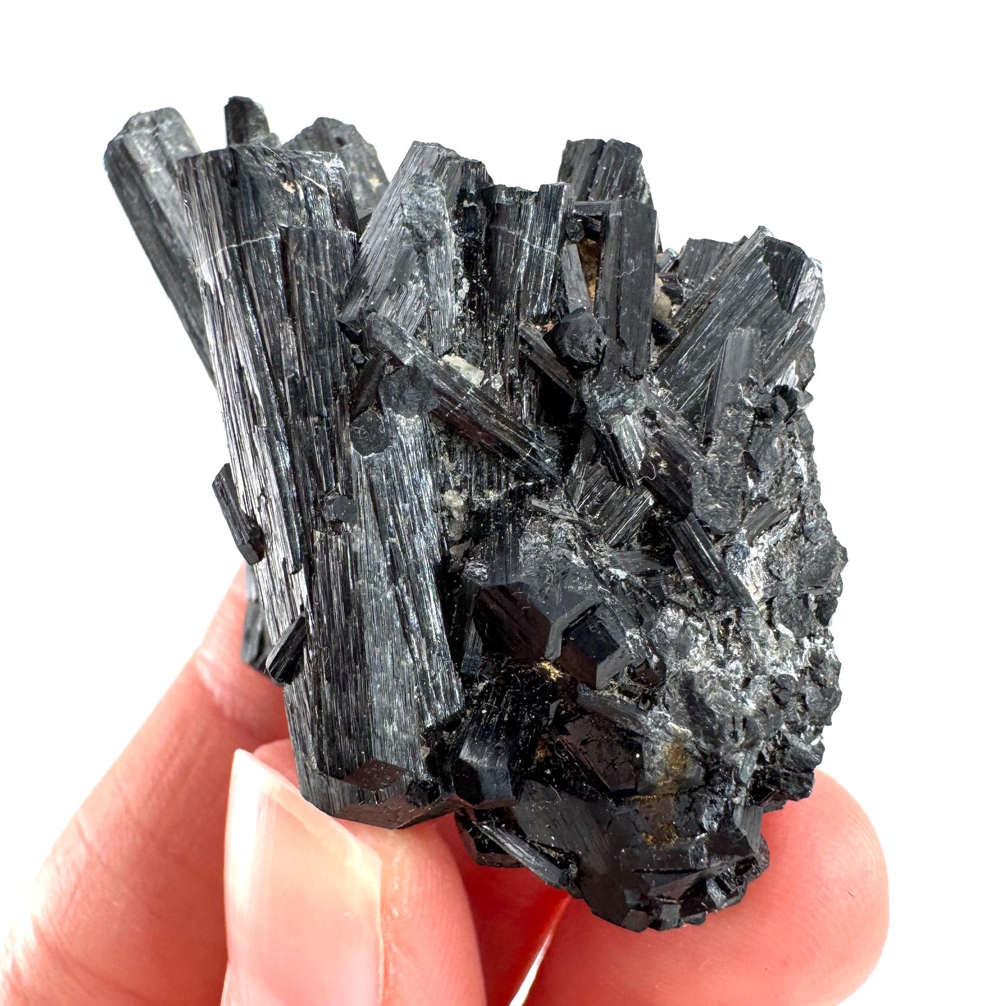 Black Tourmaline | Raw Schorl Crystal Cluster, Mineral Specimen from Namibia