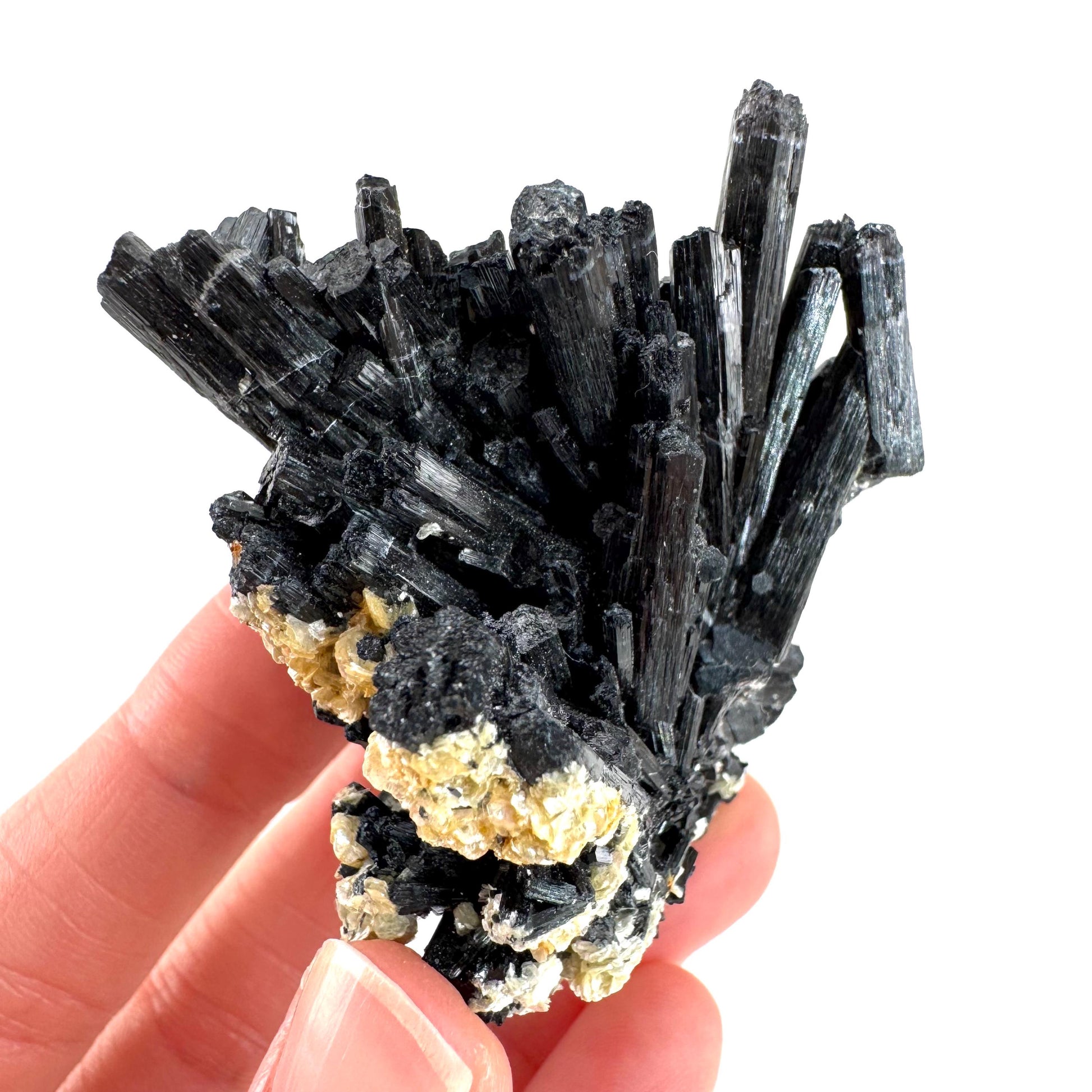 Black Tourmaline | Raw Schorl Crystal Cluster, Mineral Specimen from Namibia
