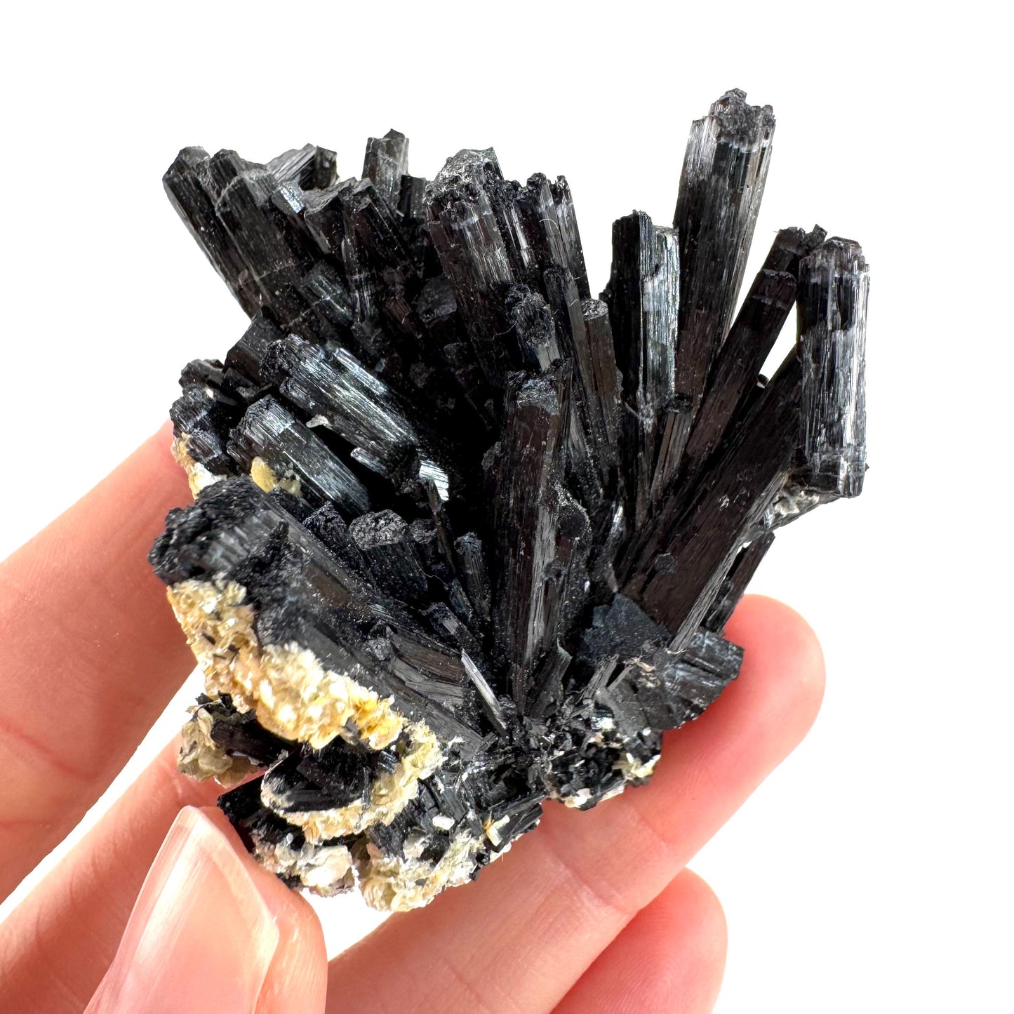 Black Tourmaline | Raw Schorl Crystal Cluster, Mineral Specimen from Namibia