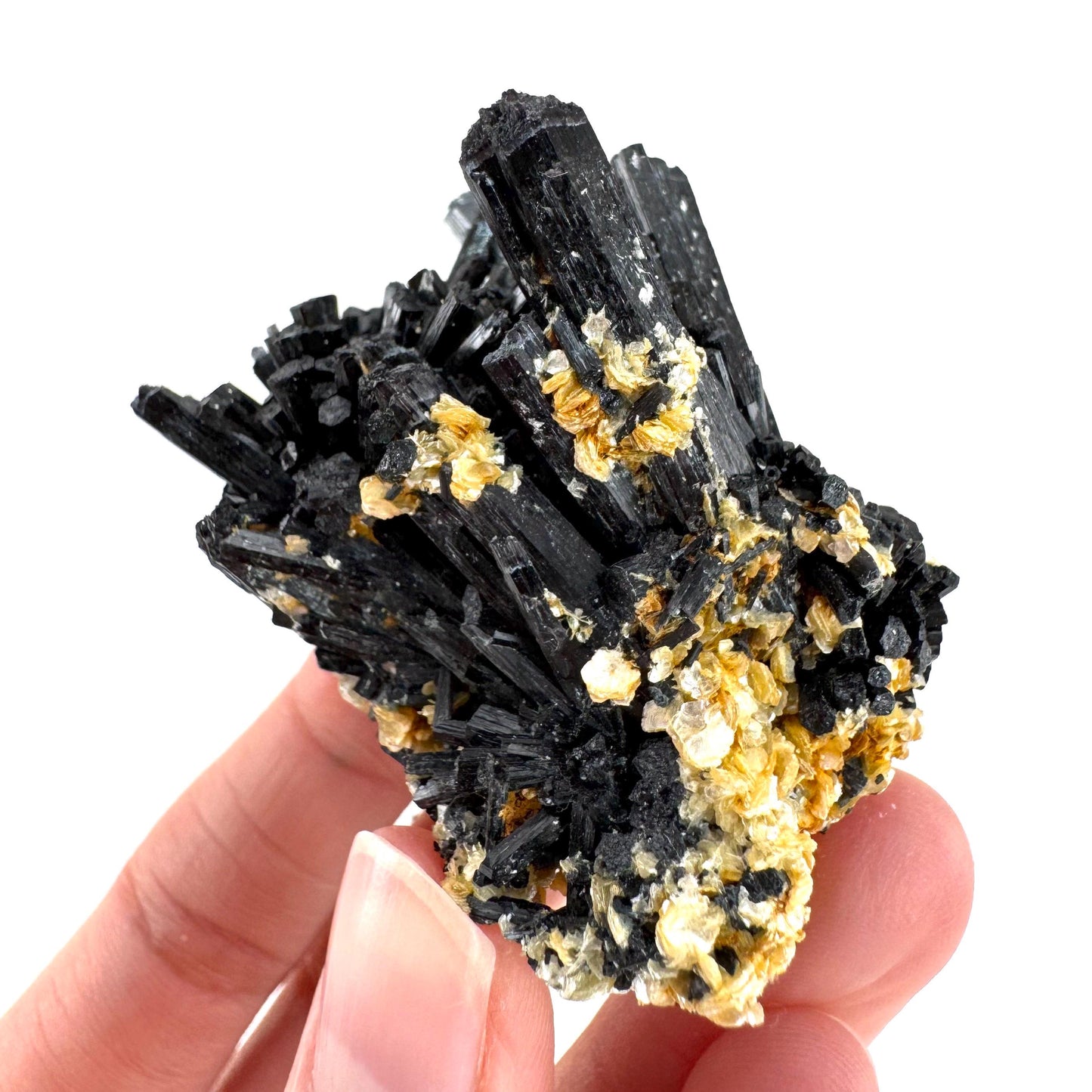Black Tourmaline | Raw Schorl Crystal Cluster, Mineral Specimen from Namibia