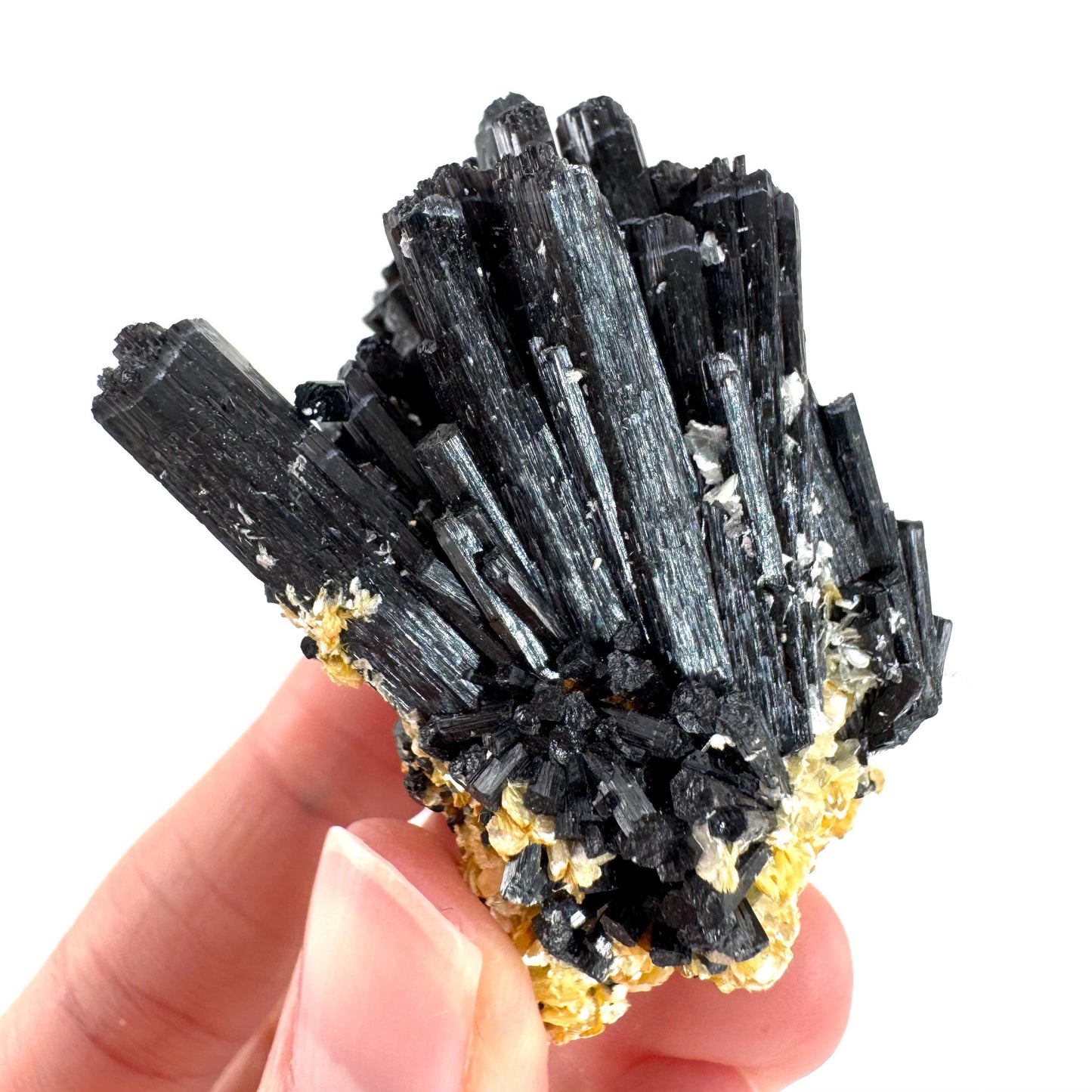 Black Tourmaline | Raw Schorl Crystal Cluster, Mineral Specimen from Namibia