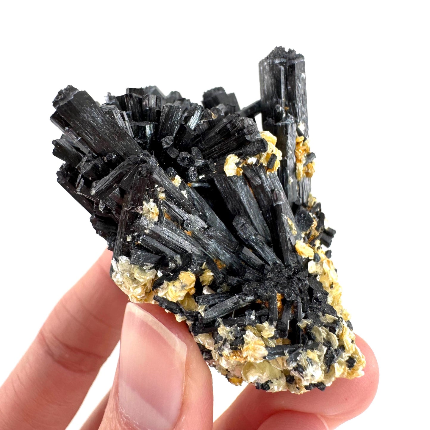 Black Tourmaline | Raw Schorl Crystal Cluster, Mineral Specimen from Namibia
