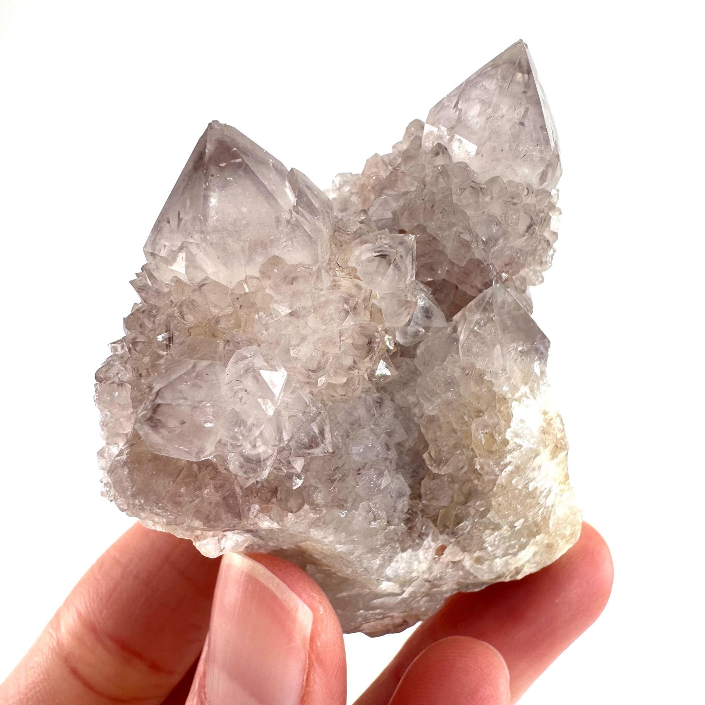 Spirit Quartz | Amethyst Crystal Cluster, Mineral Specimen from South Africa