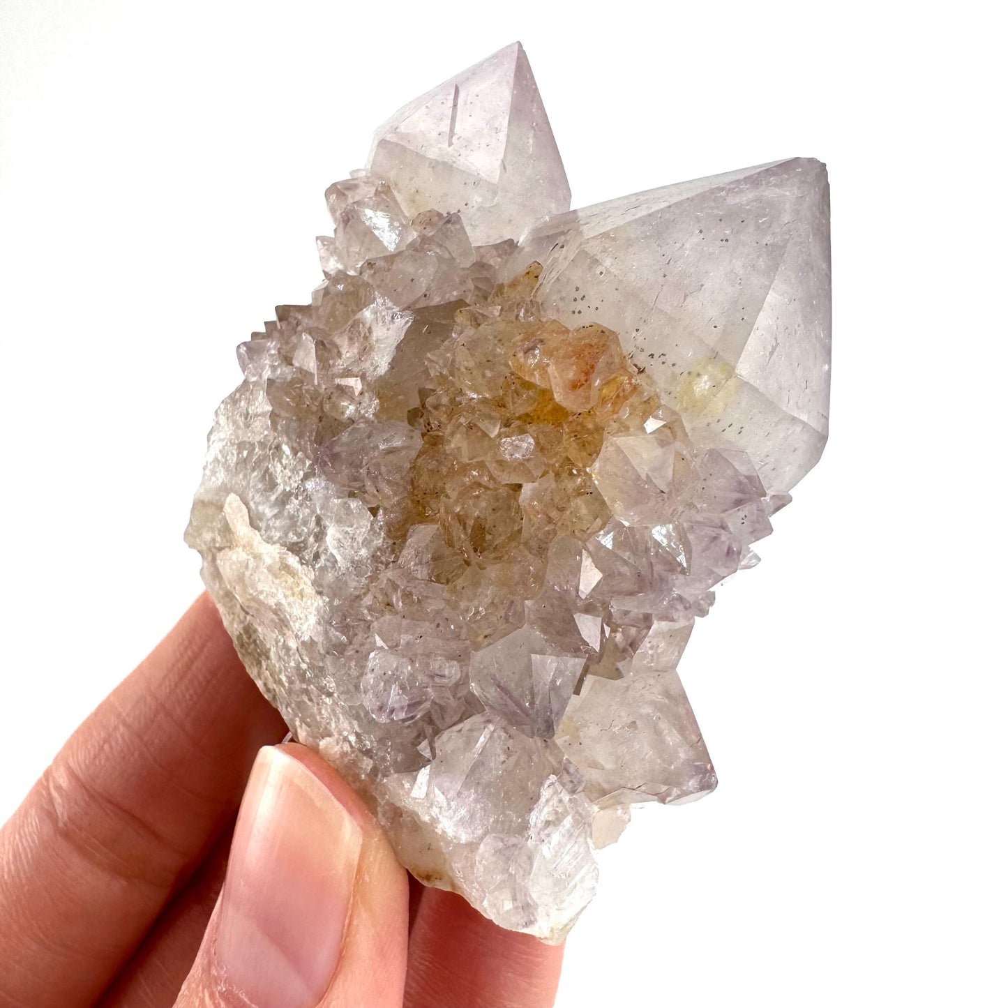 Spirit Quartz | Amethyst Crystal Cluster, Mineral Specimen from South Africa