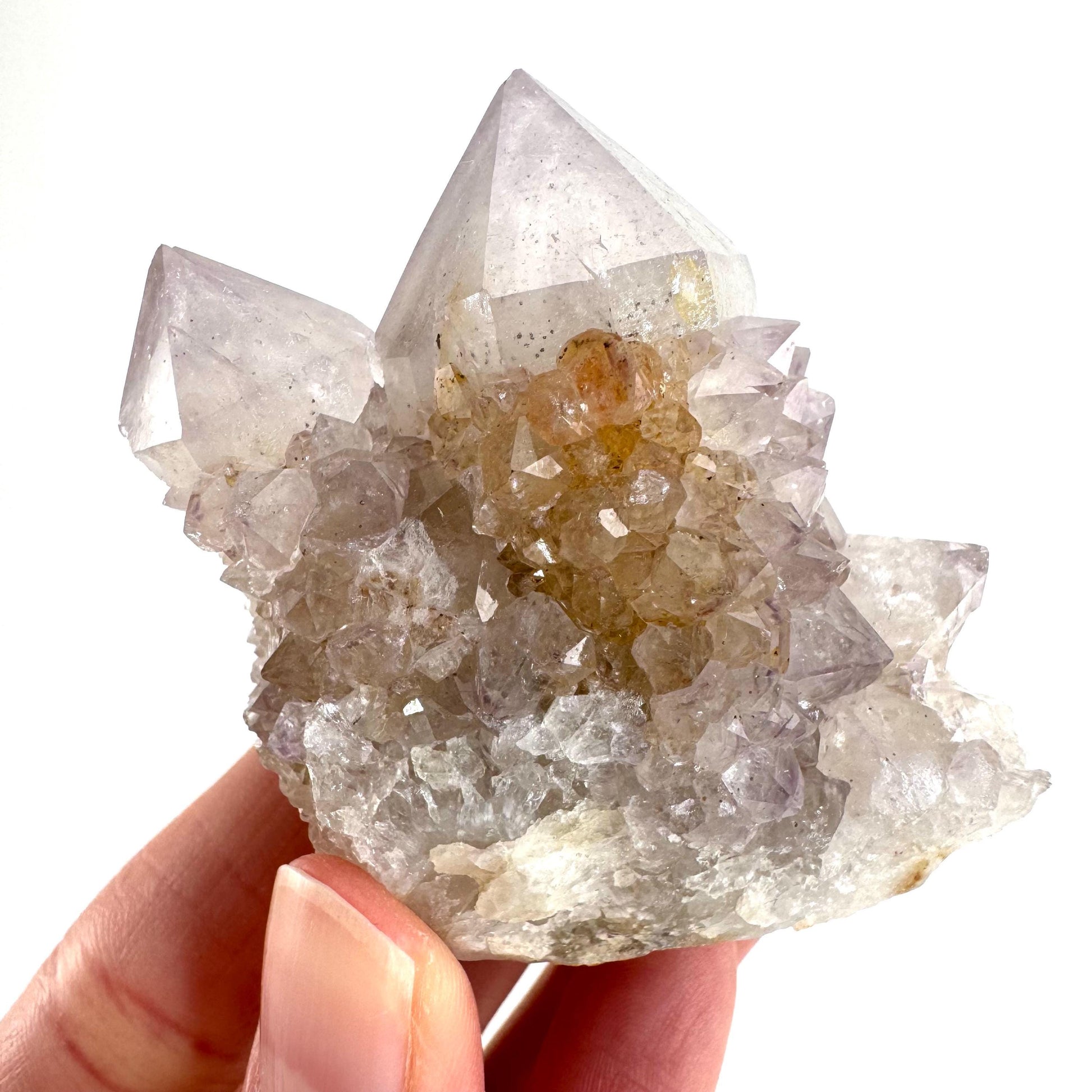 Spirit Quartz | Amethyst Crystal Cluster, Mineral Specimen from South Africa