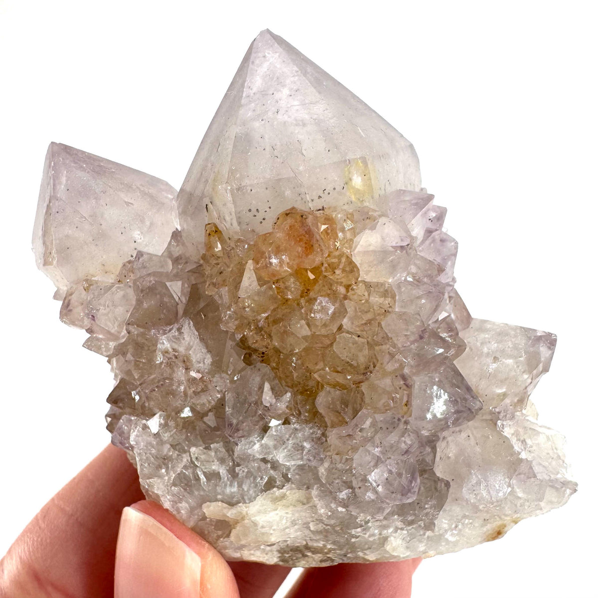 Spirit Quartz | Amethyst Crystal Cluster, Mineral Specimen from South Africa