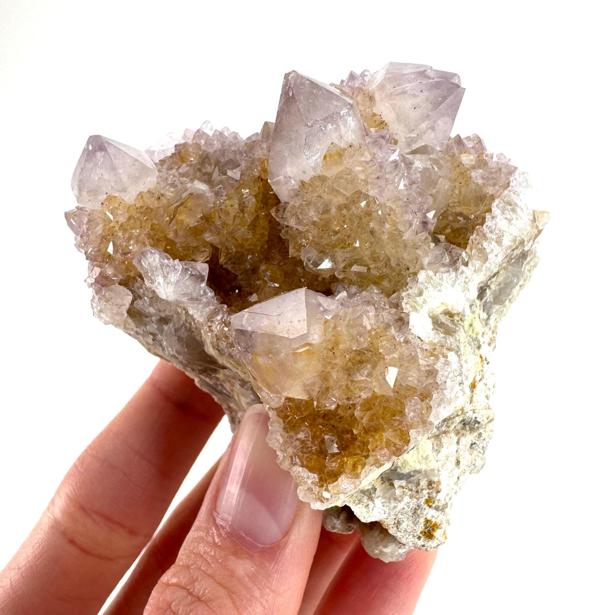 Spirit Quartz | Amethyst Crystal Cluster, Mineral Specimen from South Africa