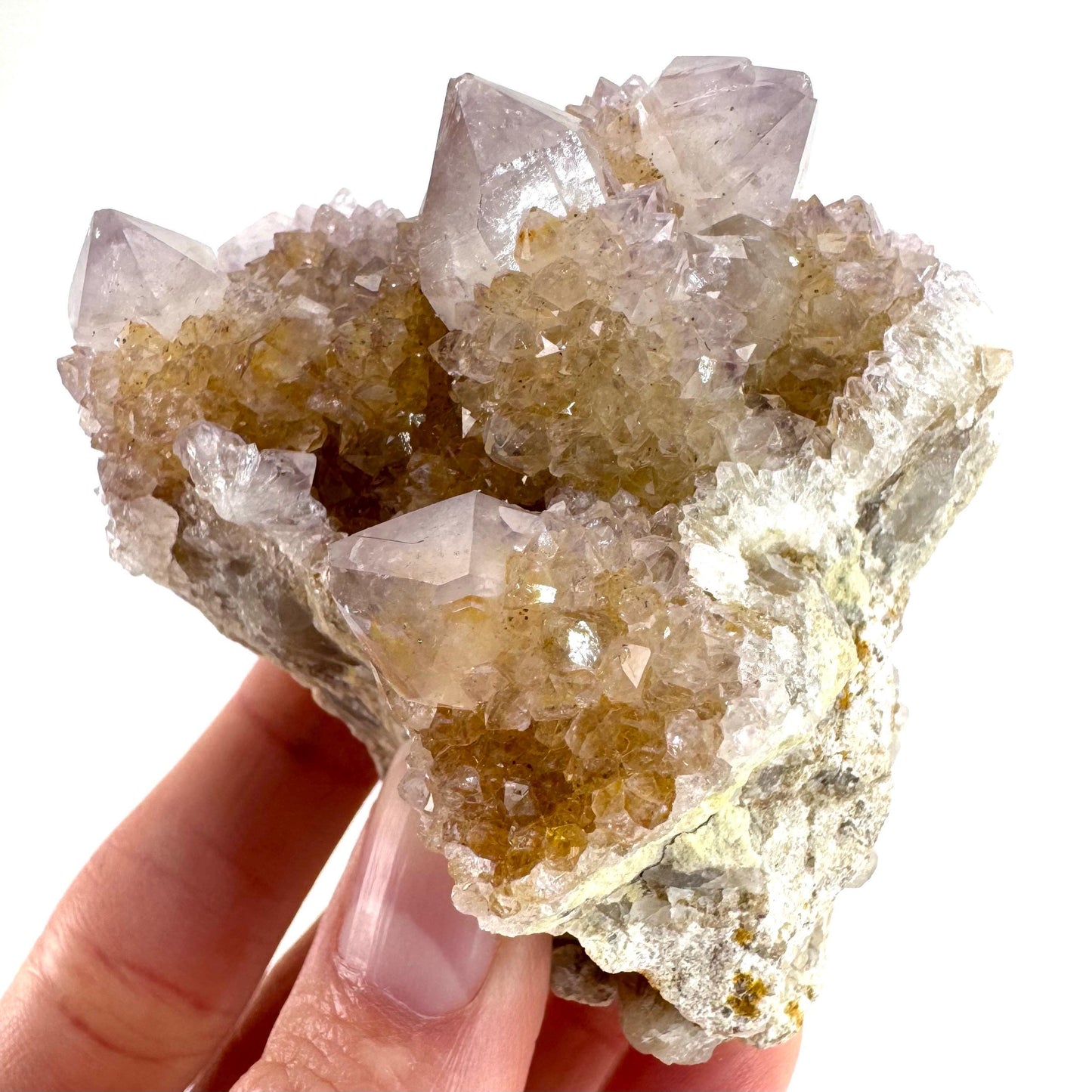 Spirit Quartz | Amethyst Crystal Cluster, Mineral Specimen from South Africa