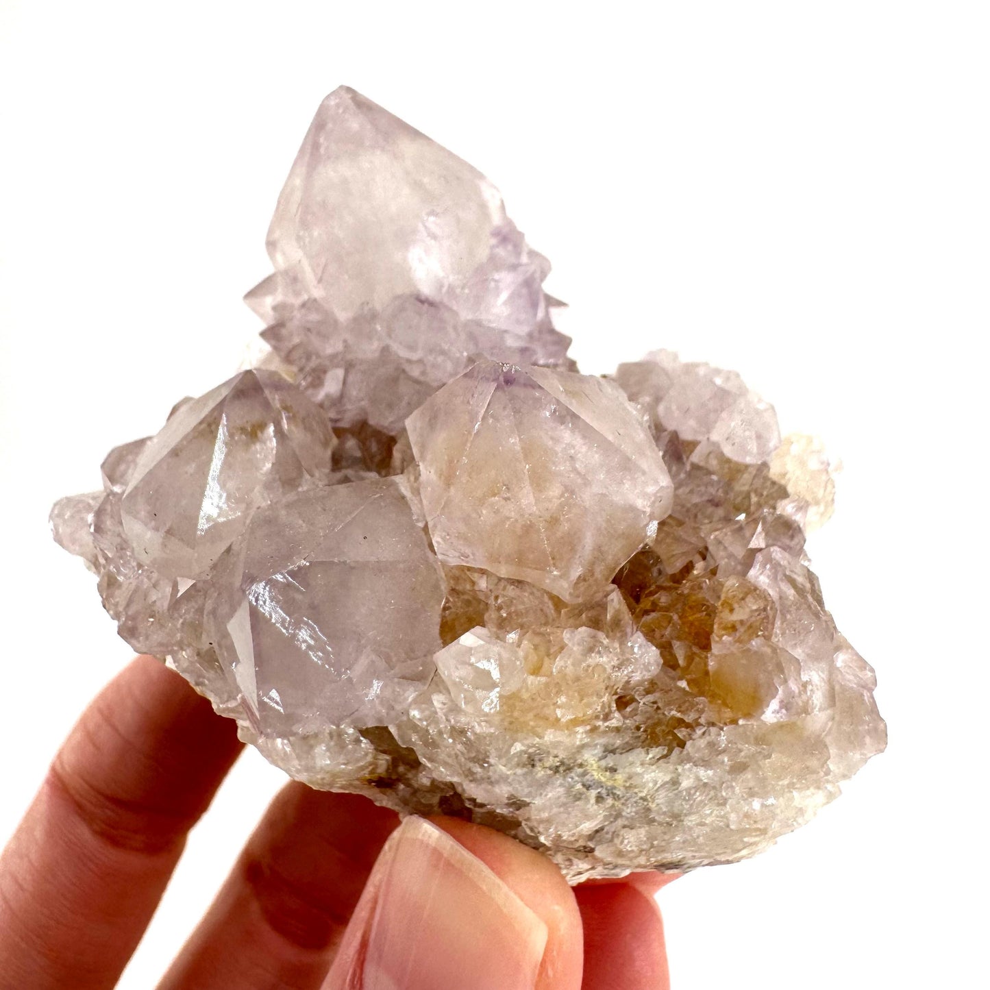 Spirit Quartz | Amethyst Crystal Cluster, Mineral Specimen from South Africa