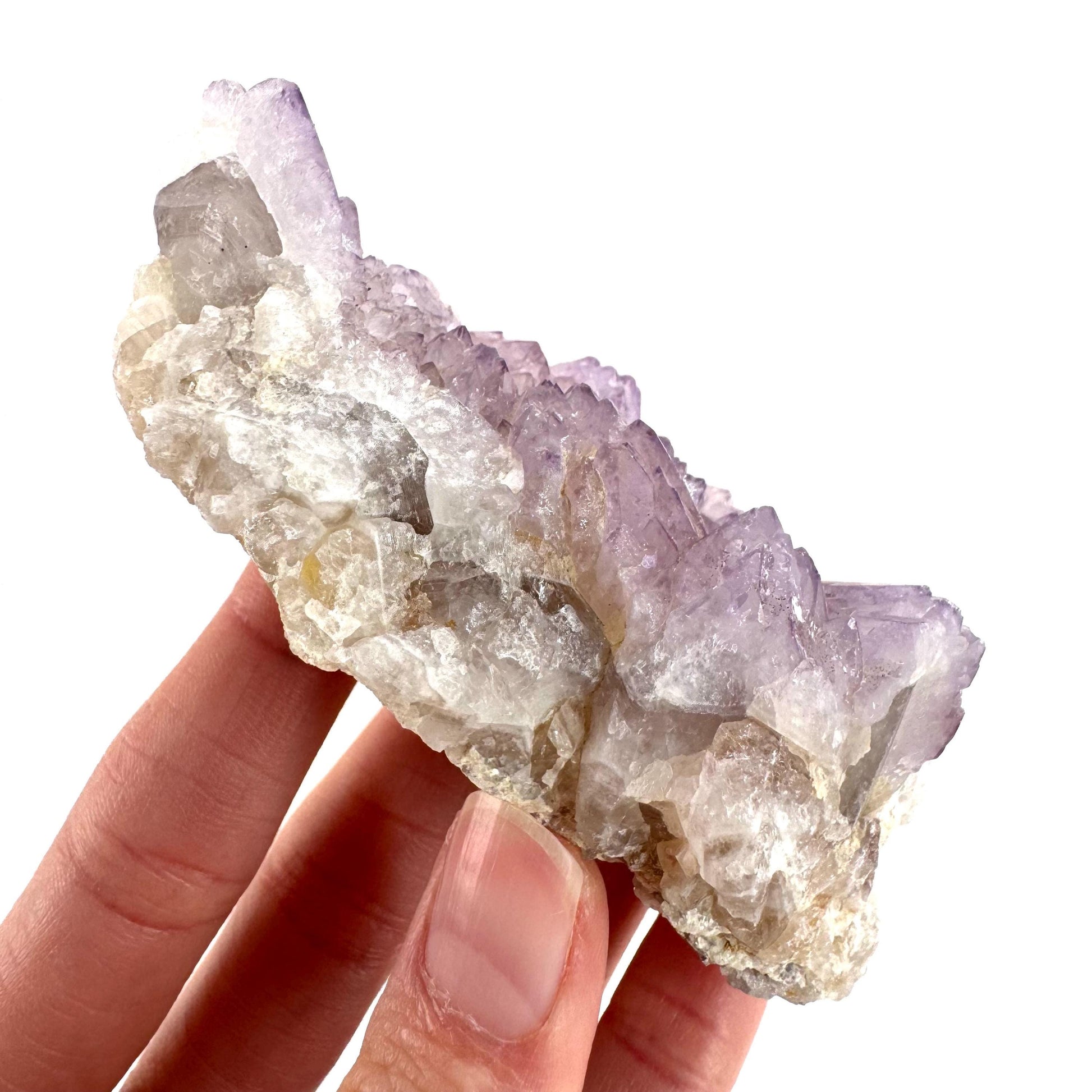 Spirit Quartz | Amethyst Crystal Cluster, Mineral Specimen from South Africa
