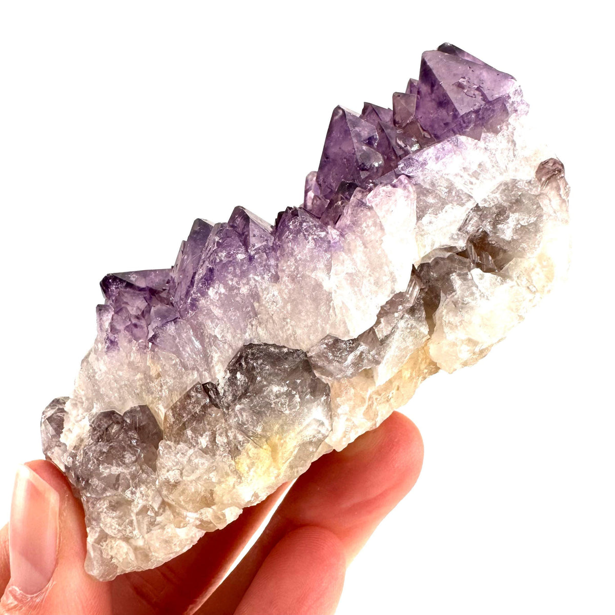 Spirit Quartz | Amethyst Crystal Cluster, Mineral Specimen from South Africa