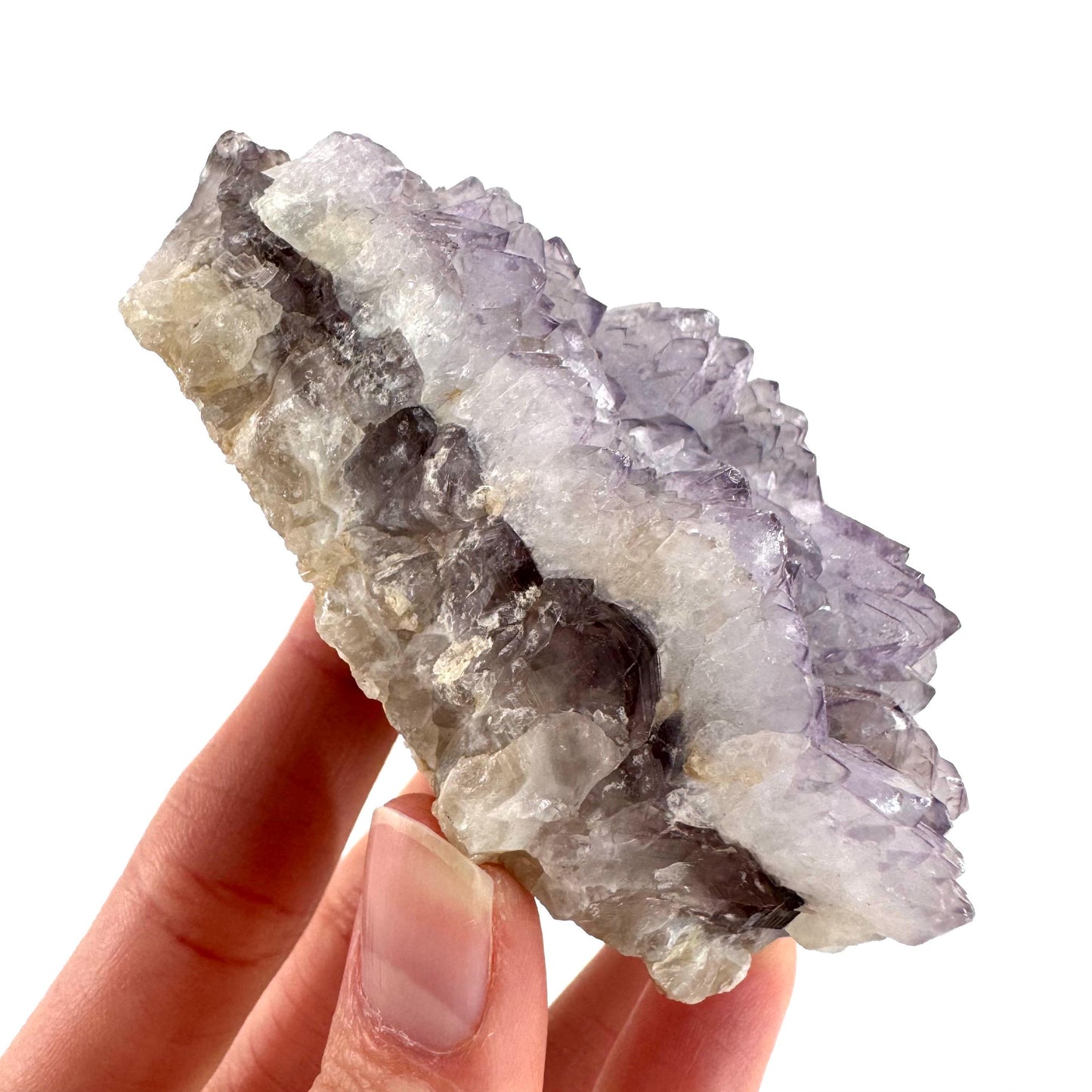 Spirit Quartz | Amethyst Crystal Cluster, Mineral Specimen from South Africa