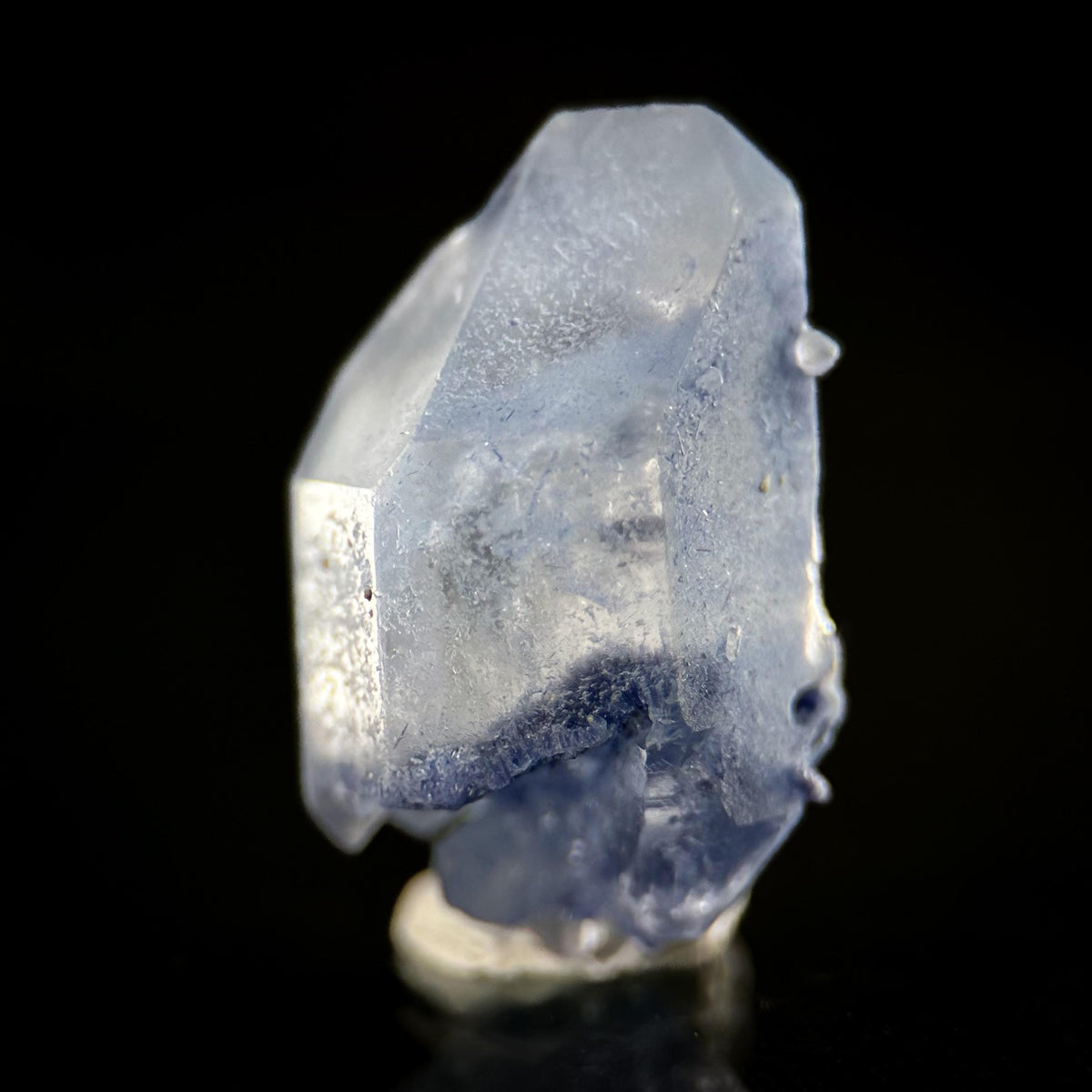 Dumortierite in Quartz | blue crystal point, rare mineral specimen from Brazil
