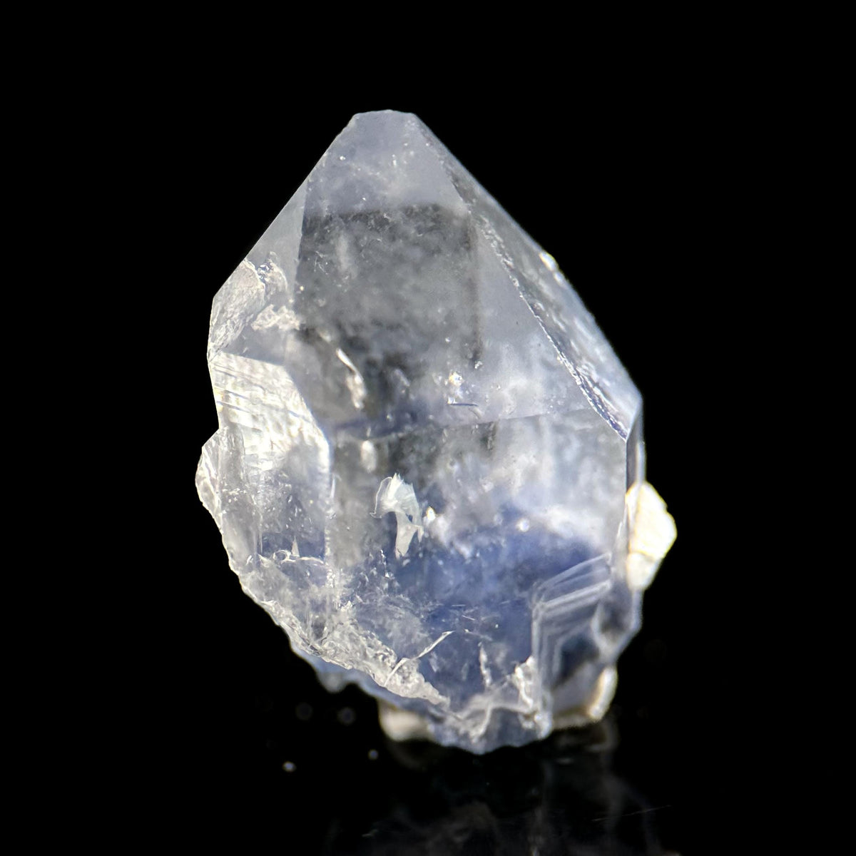 Dumortierite in Quartz | blue crystal point, rare mineral specimen from Brazil