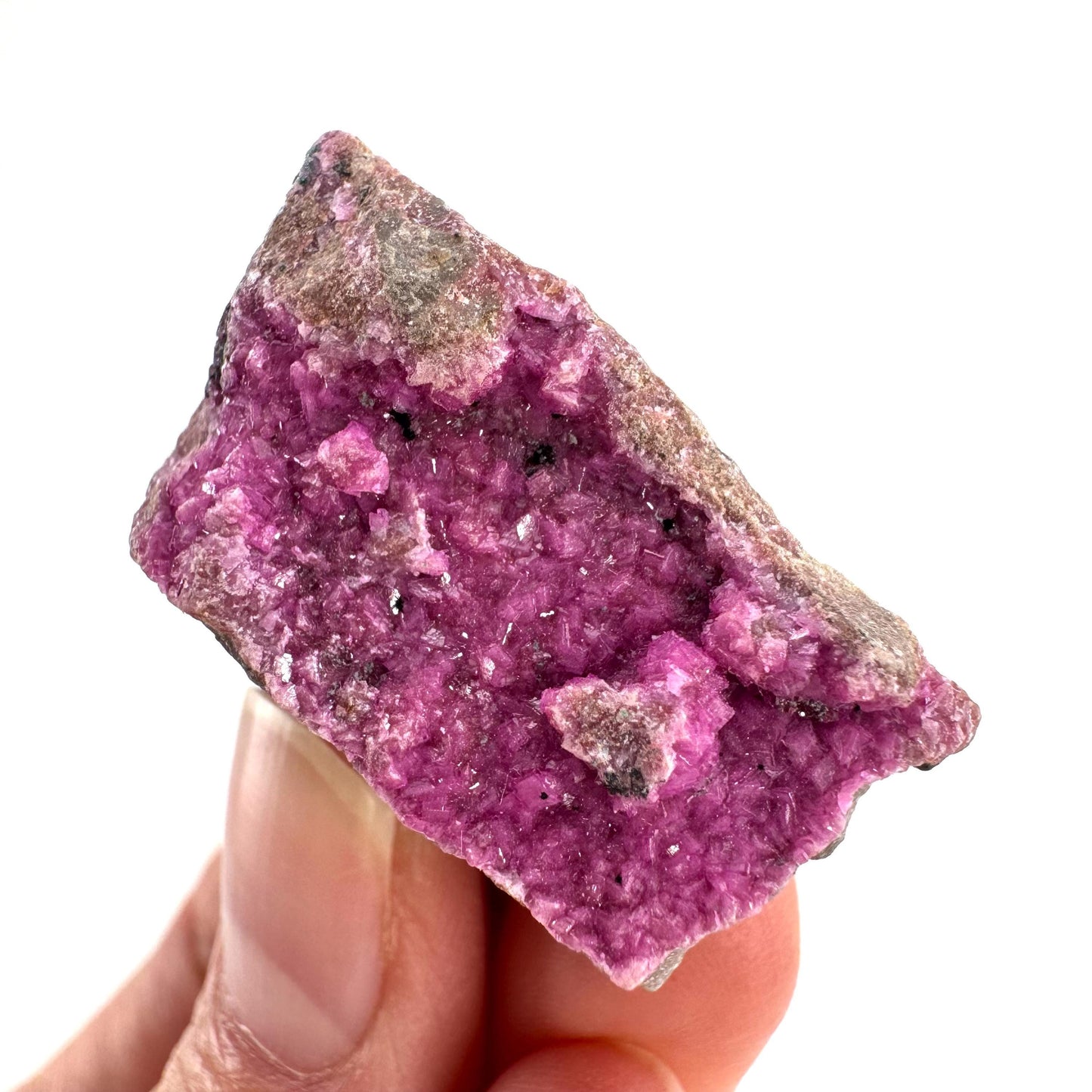 Cobaltoan Calcite | natural pink crystal cluster, mineral specimen