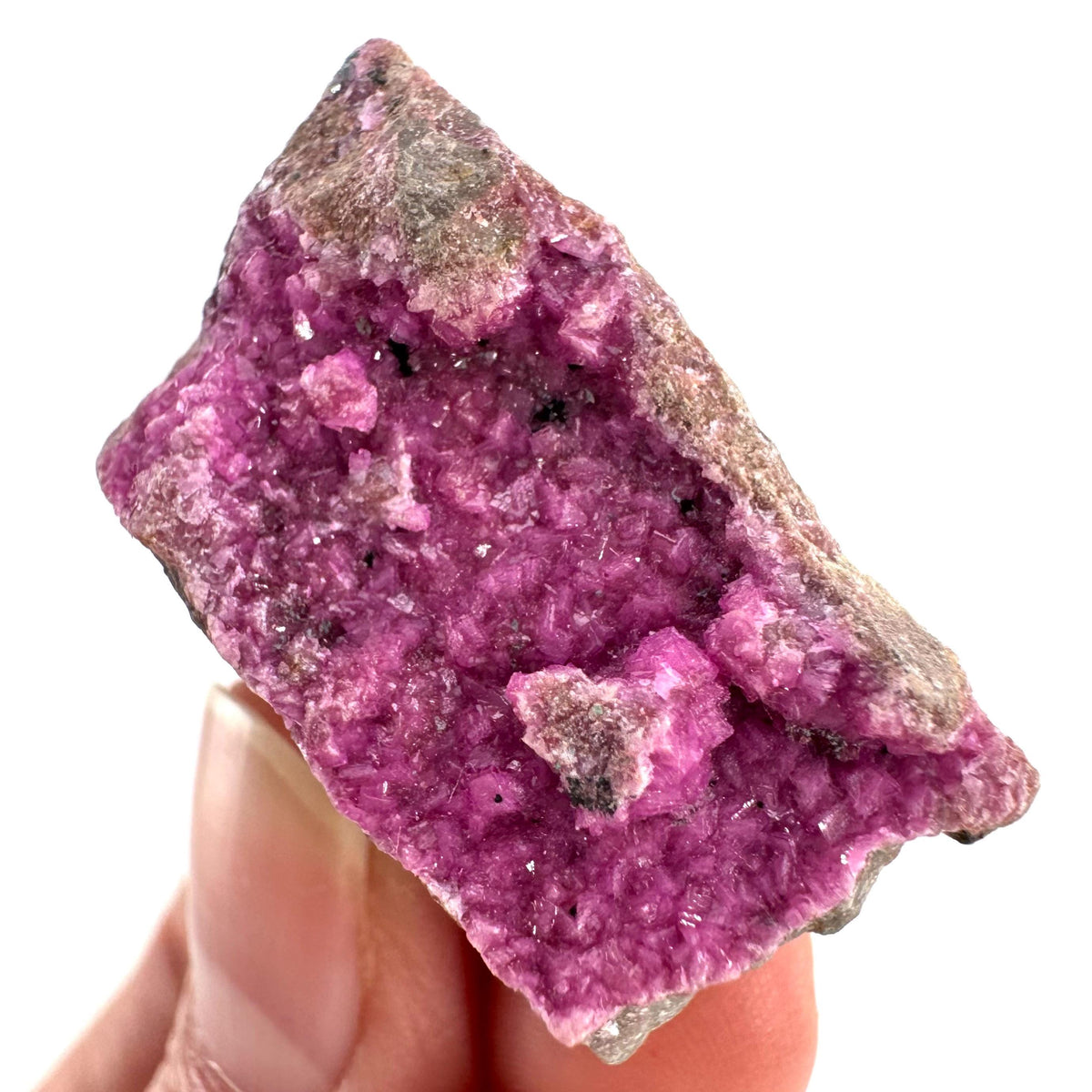 Cobaltoan Calcite | natural pink crystal cluster, mineral specimen