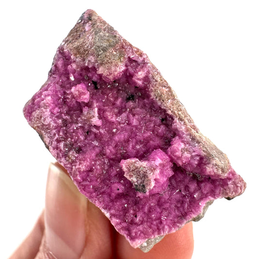 Cobaltoan Calcite | natural pink crystal cluster, mineral specimen