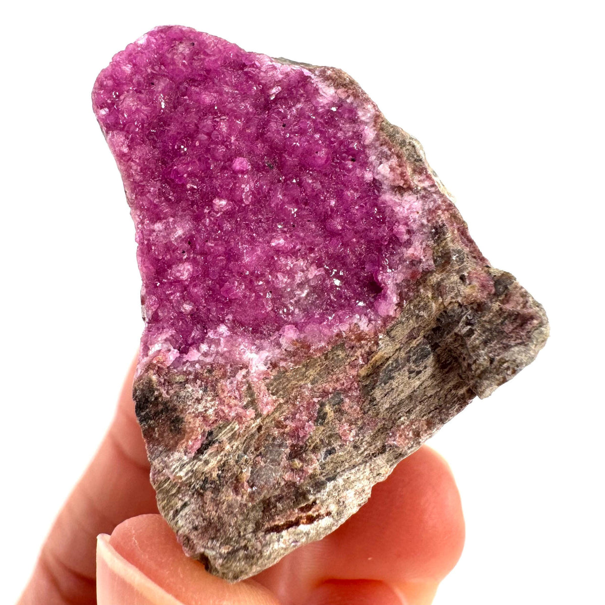 Cobaltoan Calcite | natural pink crystal cluster, mineral specimen