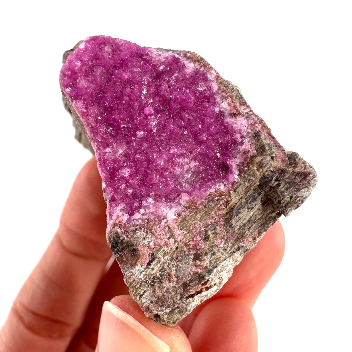 Cobaltoan Calcite | natural pink crystal cluster, mineral specimen