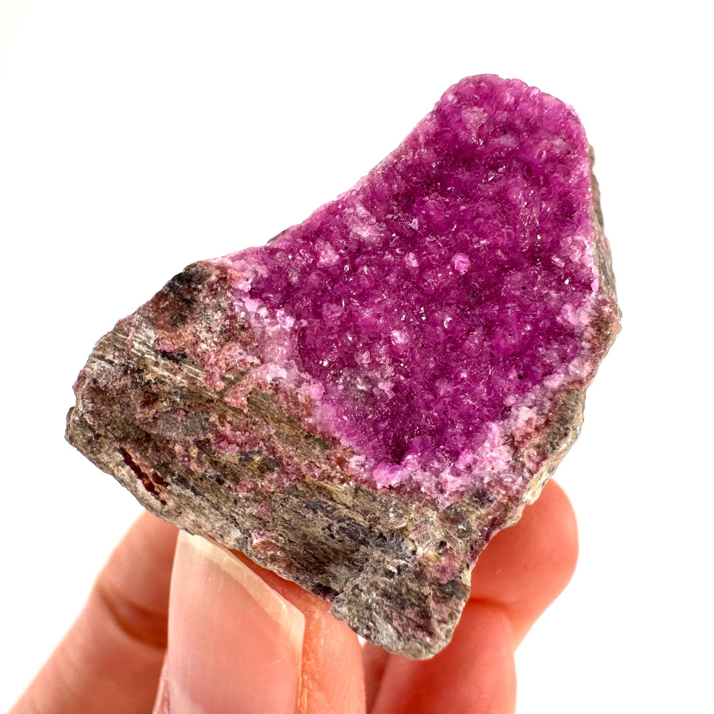 Cobaltoan Calcite | natural pink crystal cluster, mineral specimen