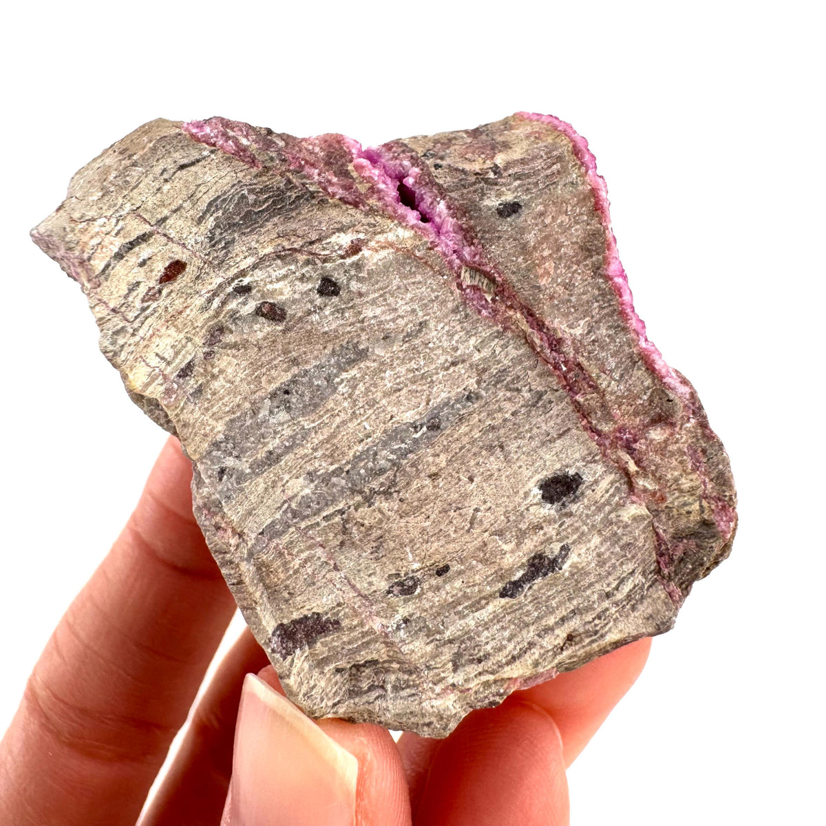 Cobaltoan Calcite | natural pink crystal cluster, mineral specimen