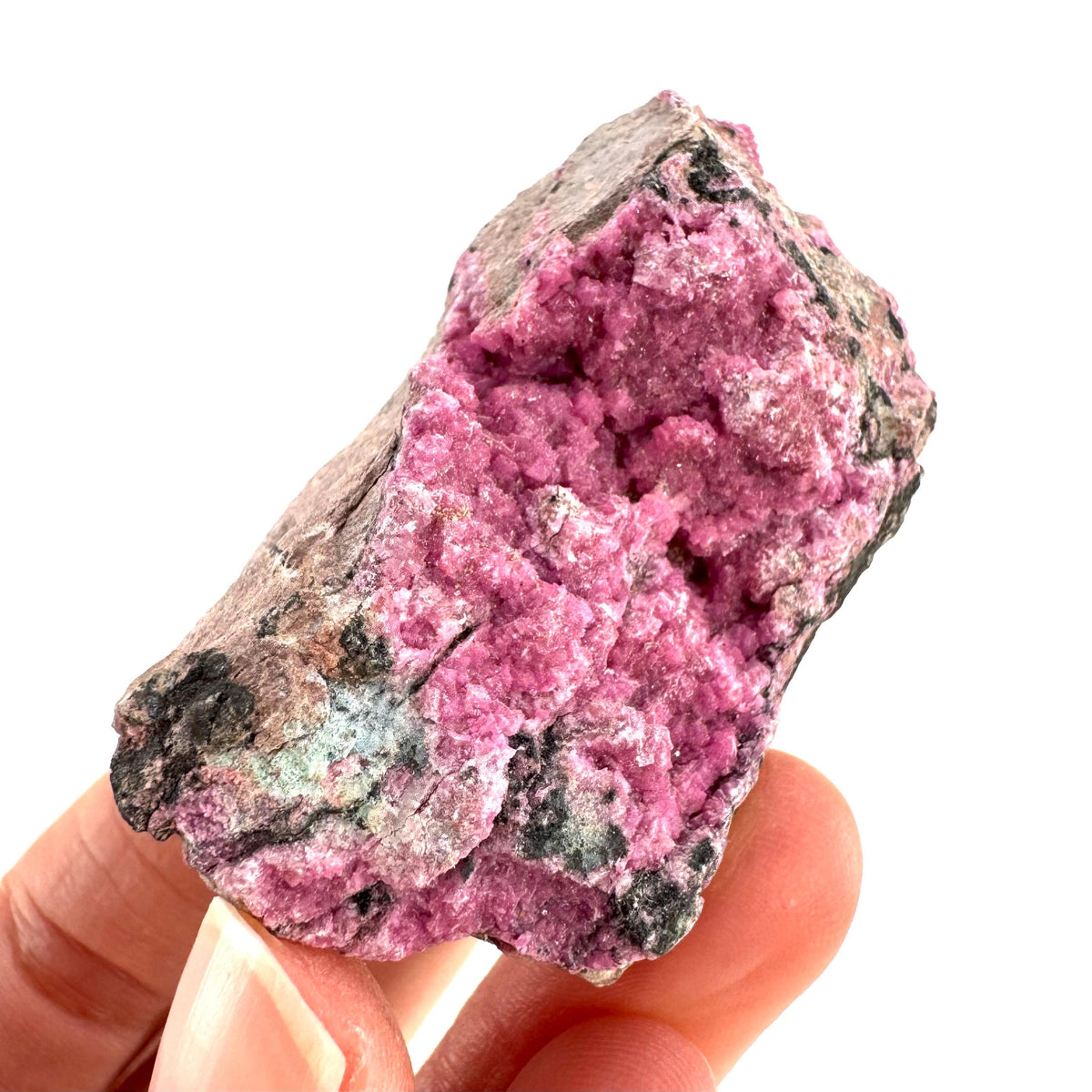 Cobaltoan Calcite | natural pink crystal cluster, mineral specimen