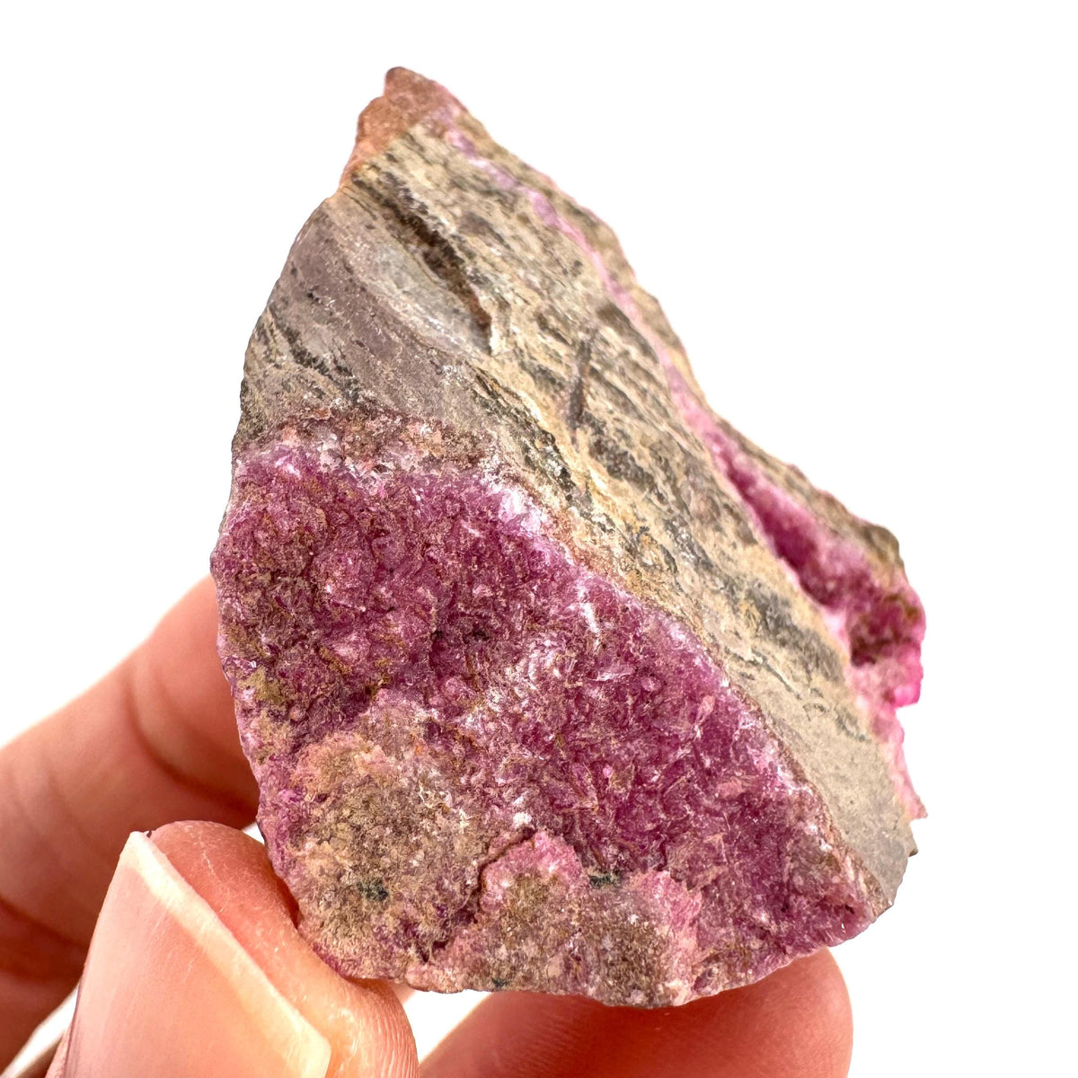 Cobaltoan Calcite | natural pink crystal cluster, mineral specimen
