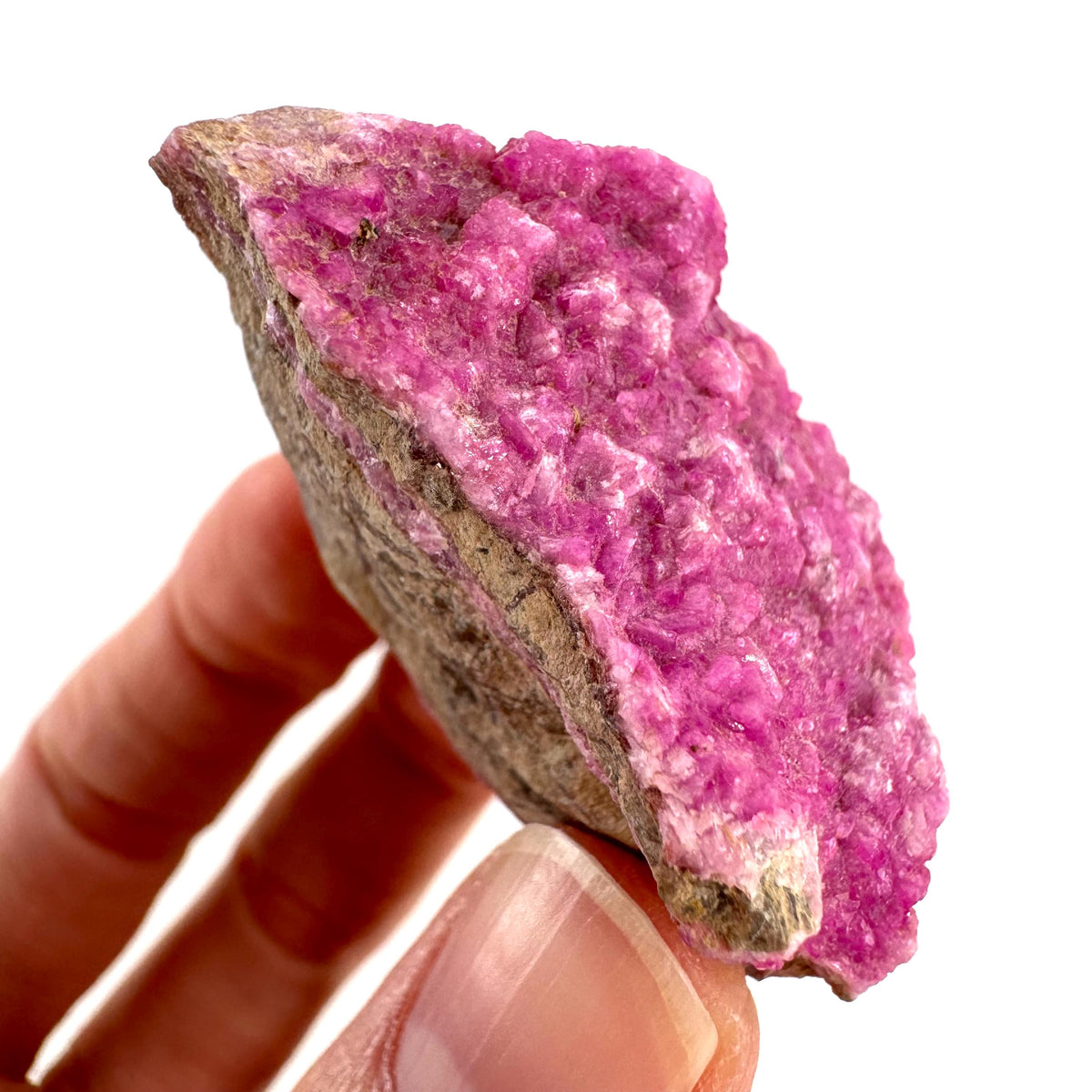 Cobaltoan Calcite | natural pink crystal cluster, mineral specimen