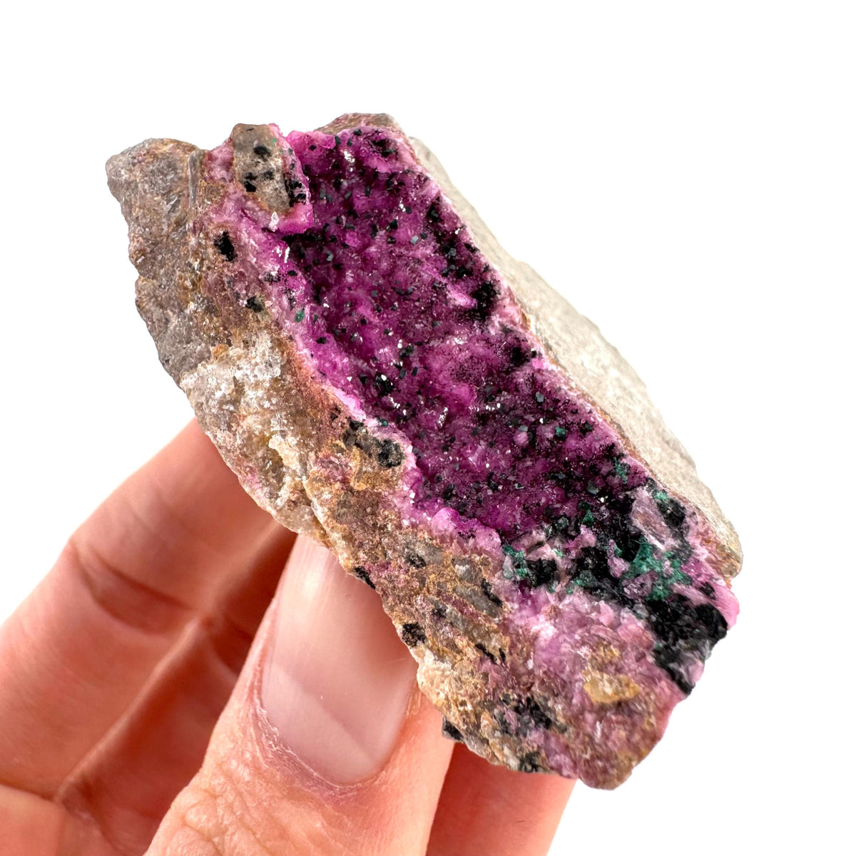 Cobaltoan Calcite | natural pink crystal cluster, mineral specimen