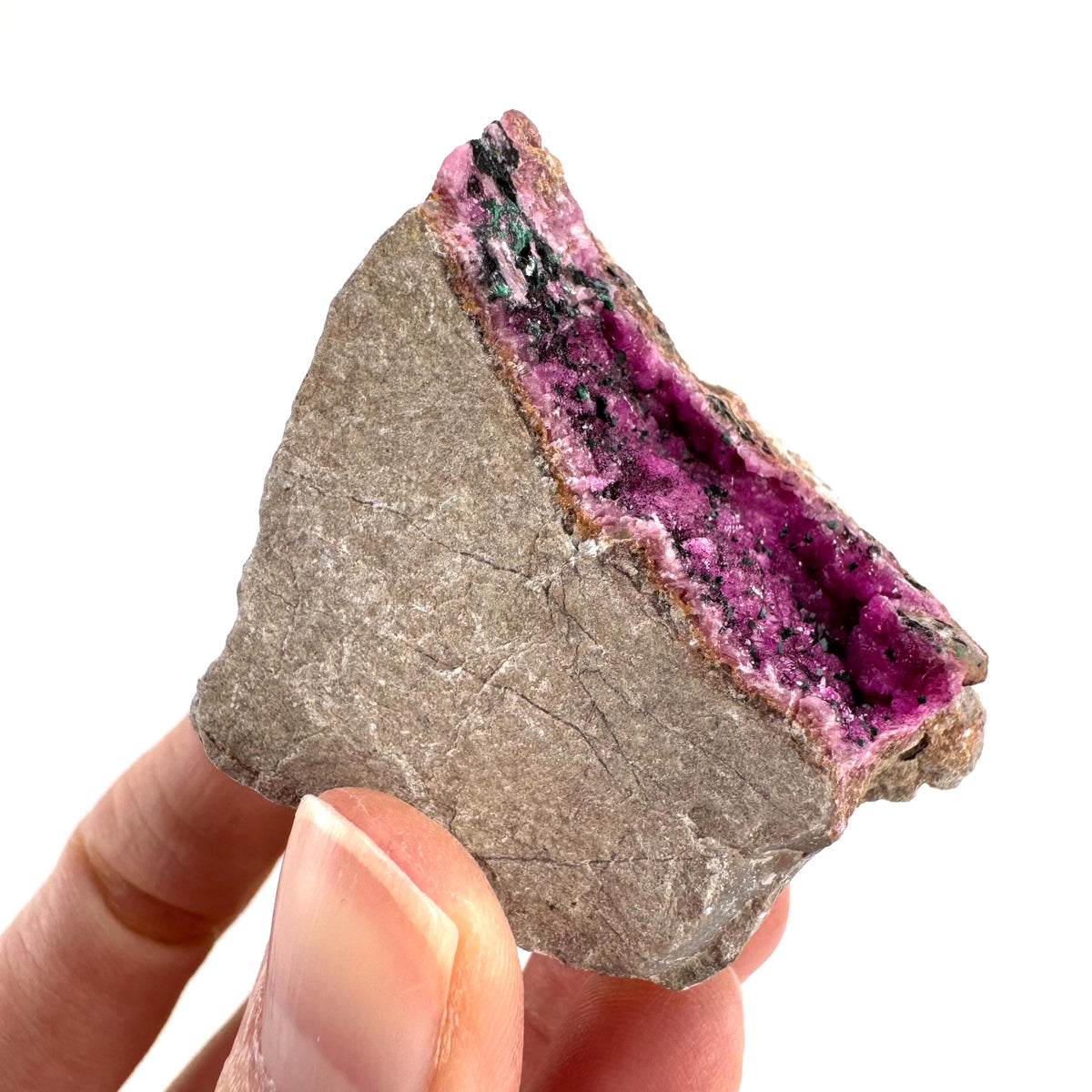 Cobaltoan Calcite | natural pink crystal cluster, mineral specimen