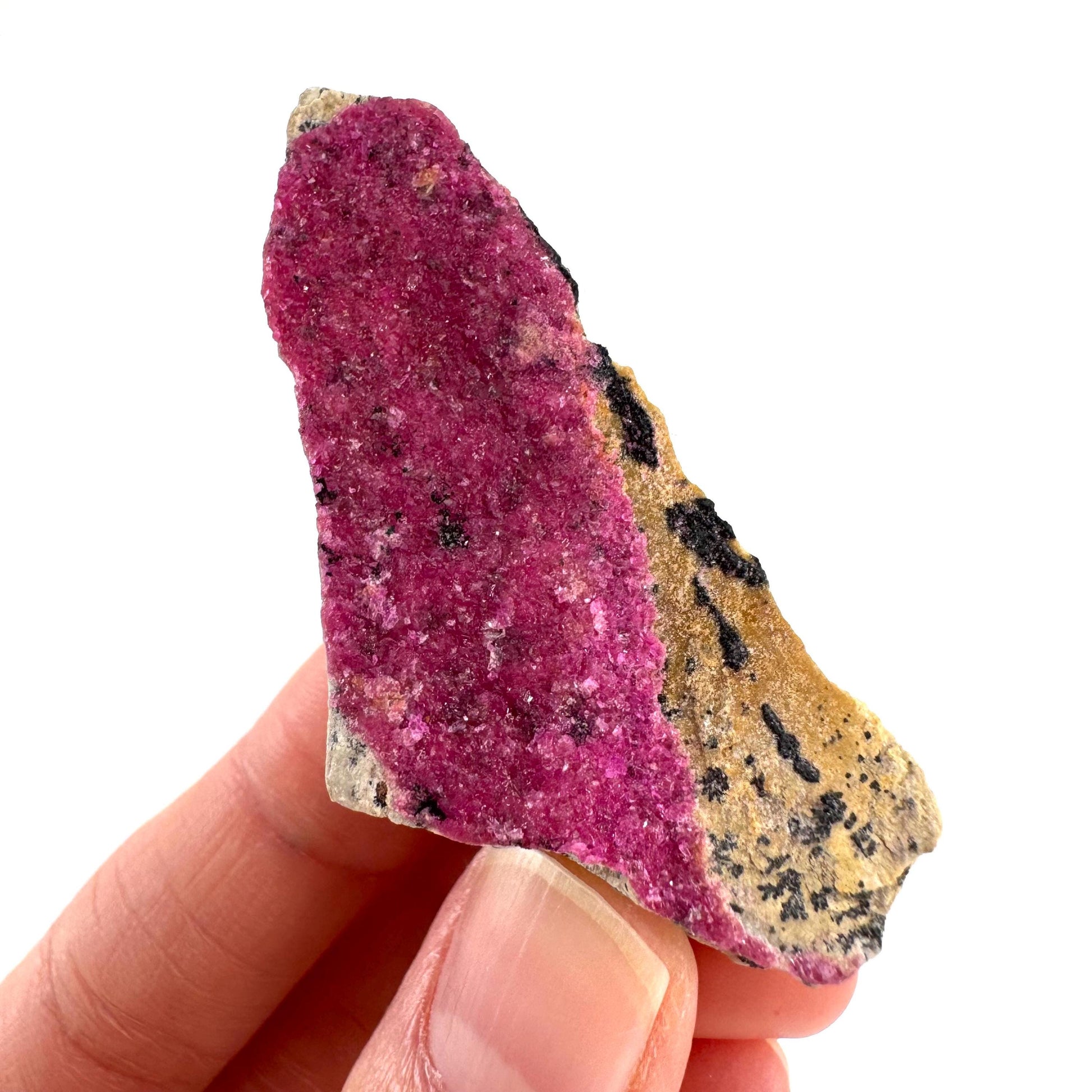 Cobaltoan Calcite | natural pink crystal cluster, mineral specimen