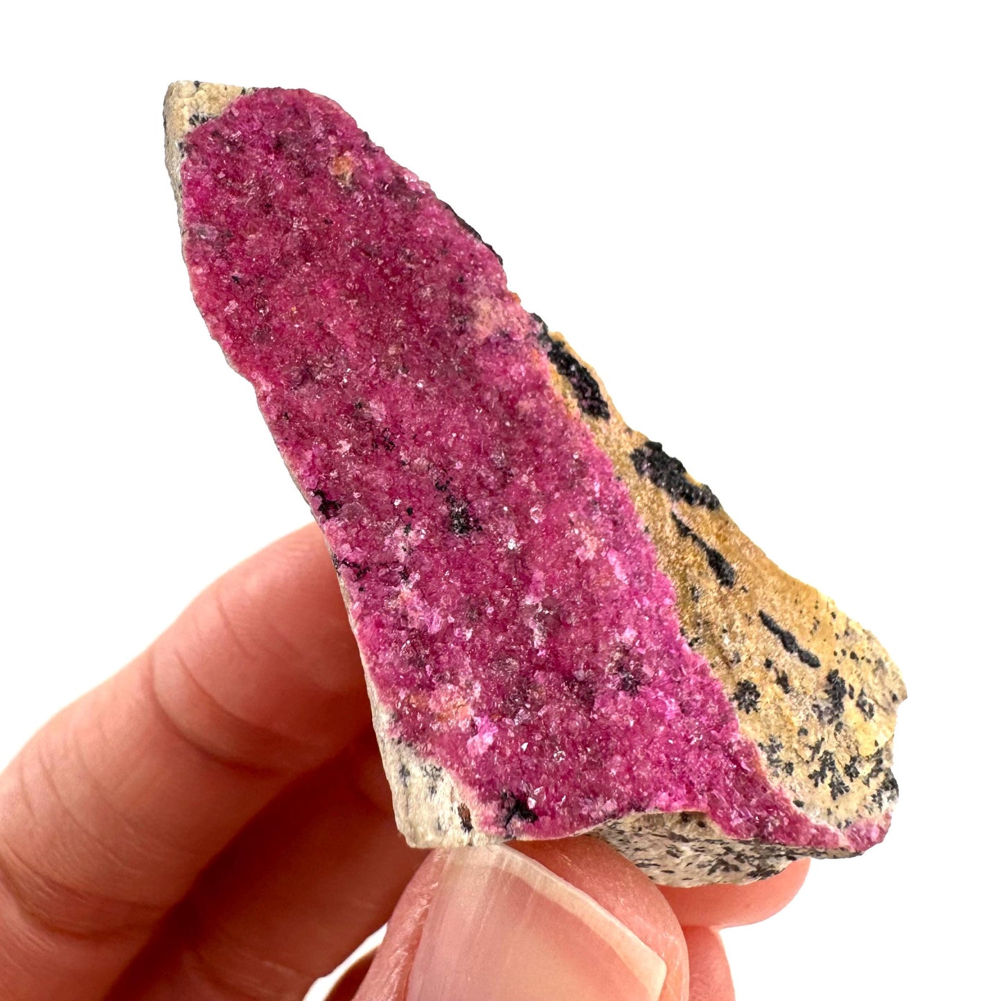 Cobaltoan Calcite | natural pink crystal cluster, mineral specimen