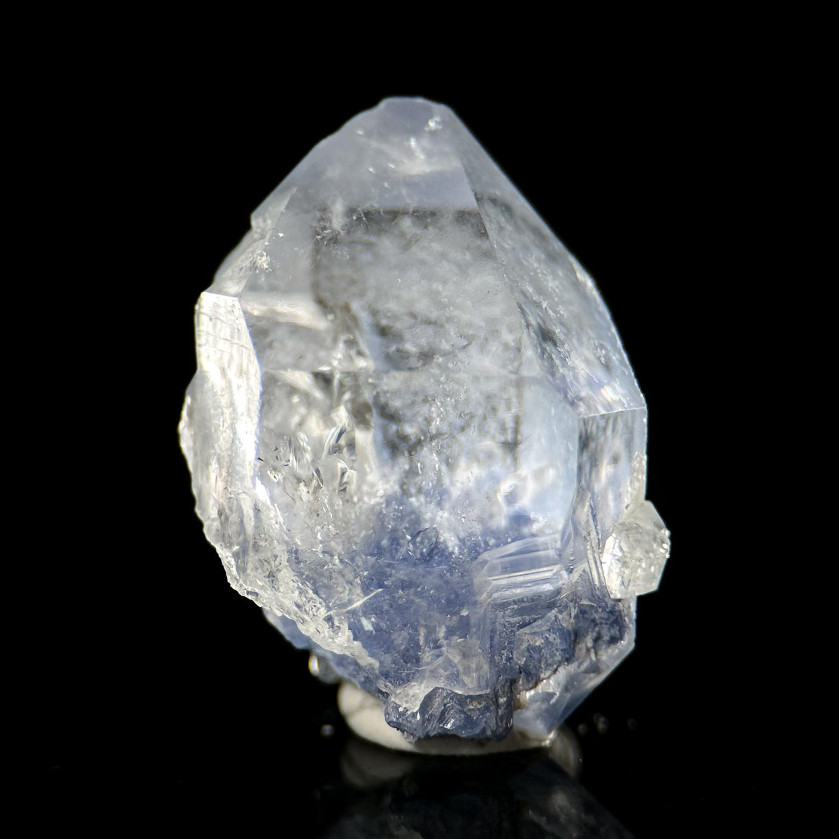 Dumortierite in Quartz | blue crystal point, rare mineral specimen from Brazil