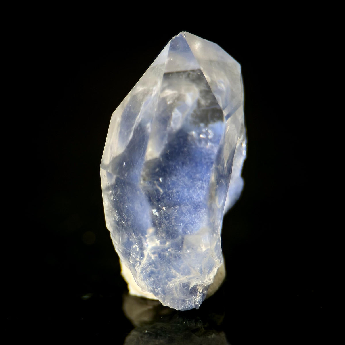 Dumortierite in Quartz | blue crystal point, rare mineral specimen from Brazil