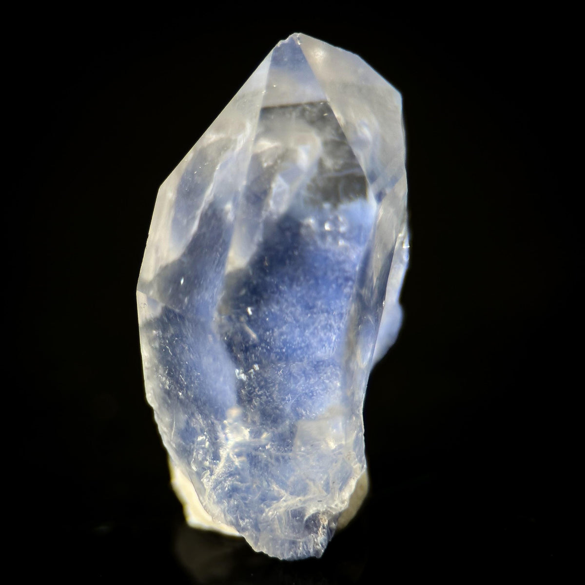 Dumortierite in Quartz | blue crystal point, rare mineral specimen from Brazil