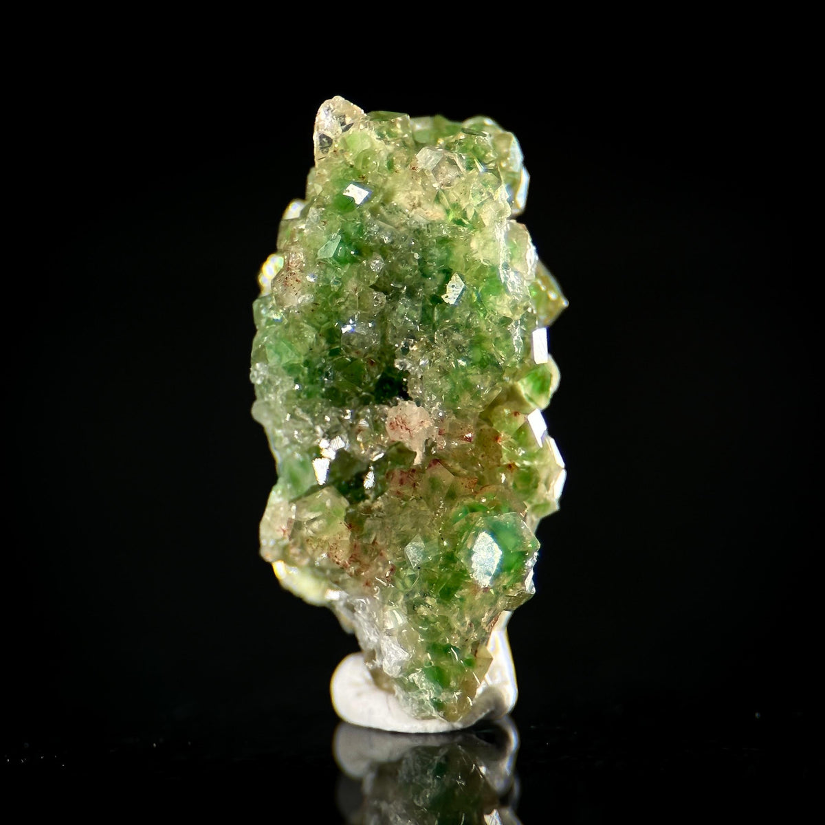 Frog Egg Garnet | green chrome grossular crystal, natural mineral specimen from Canada