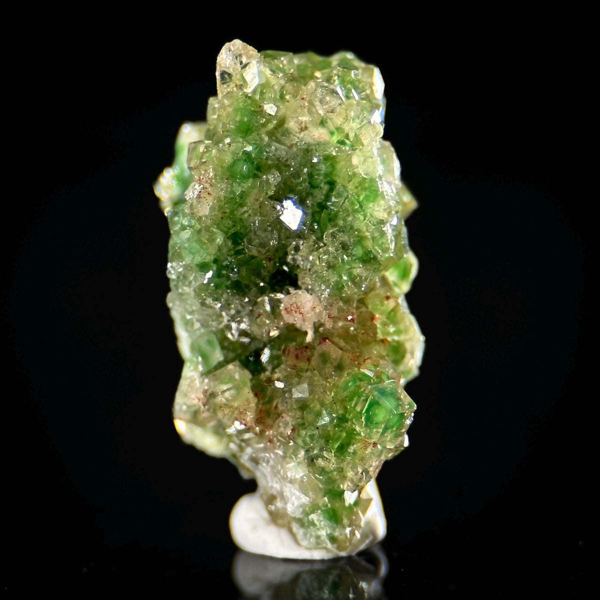 Frog Egg Garnet | green chrome grossular crystal, natural mineral specimen from Canada